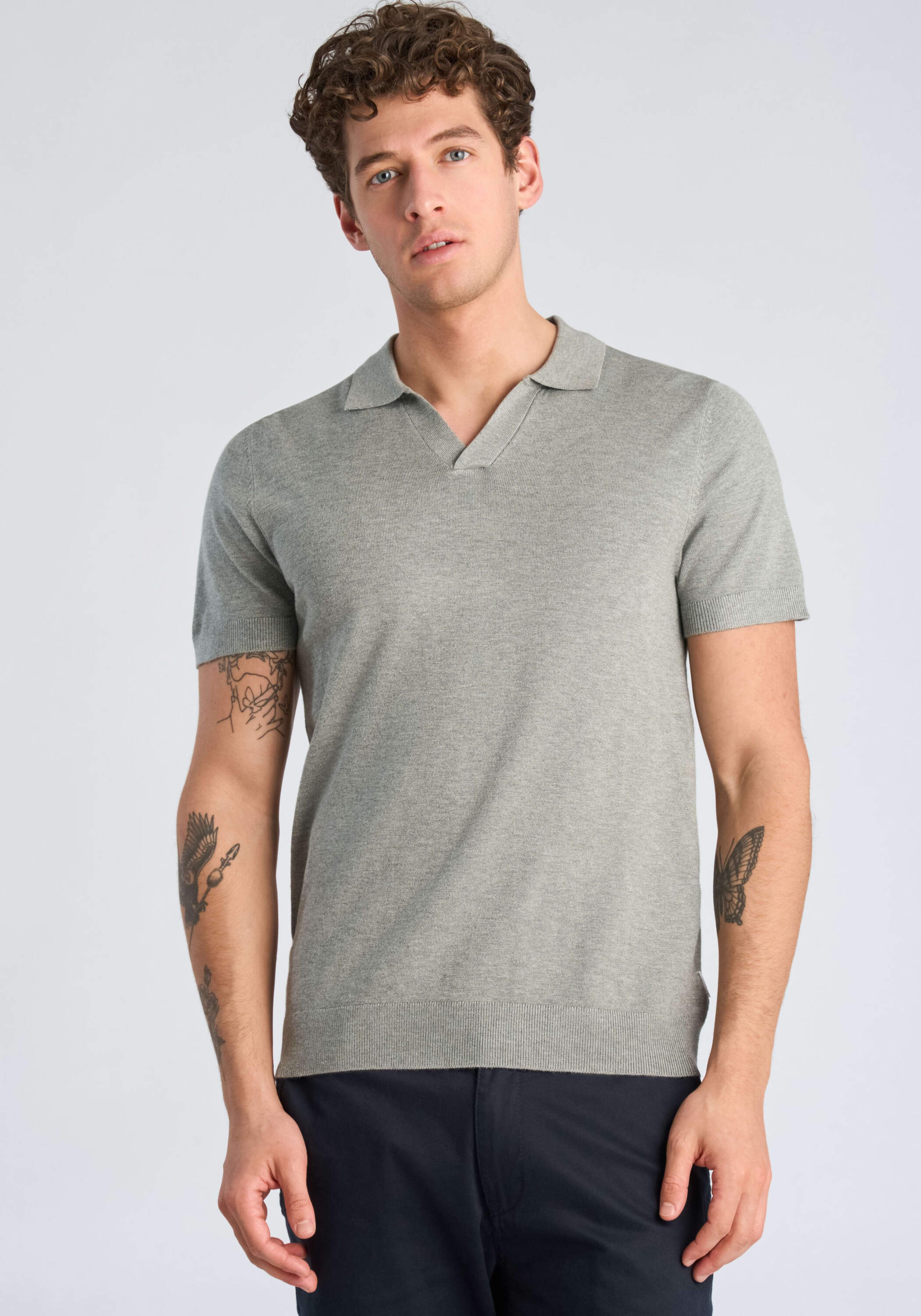 Lindbergh Poloshirt Light Grey Mix Size L 2