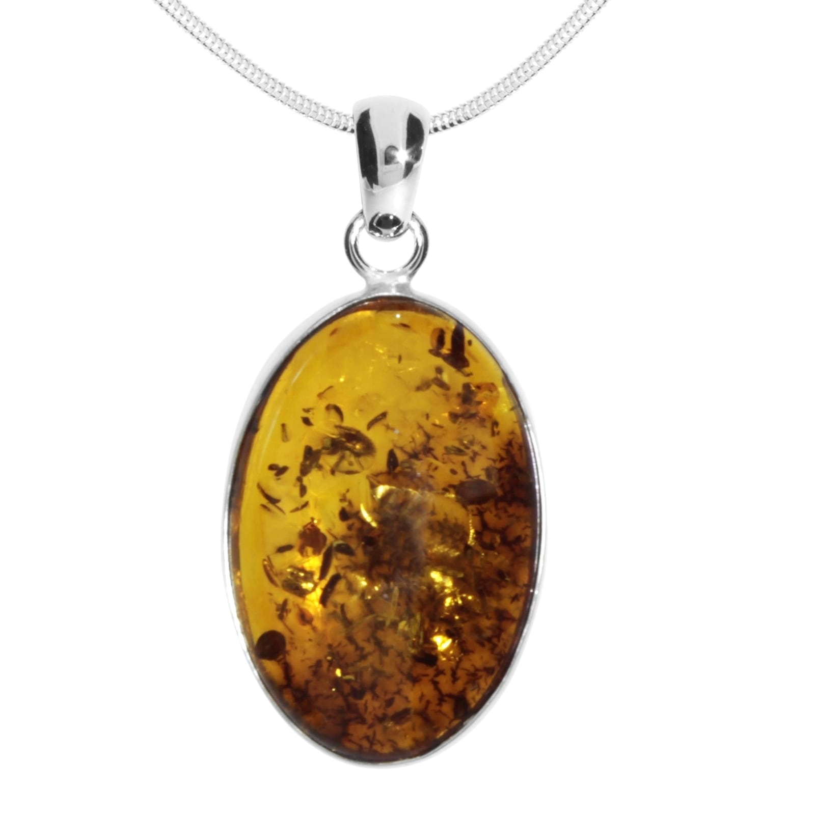 OSTSEE-SCHMUCK Damen Kette mit Anhänger "Ostsee-Schmuck Kette mit Anhänger Classic 24x16", 50cm, Silber 925 (Sterlingsilber), L: 42, silber, Silber