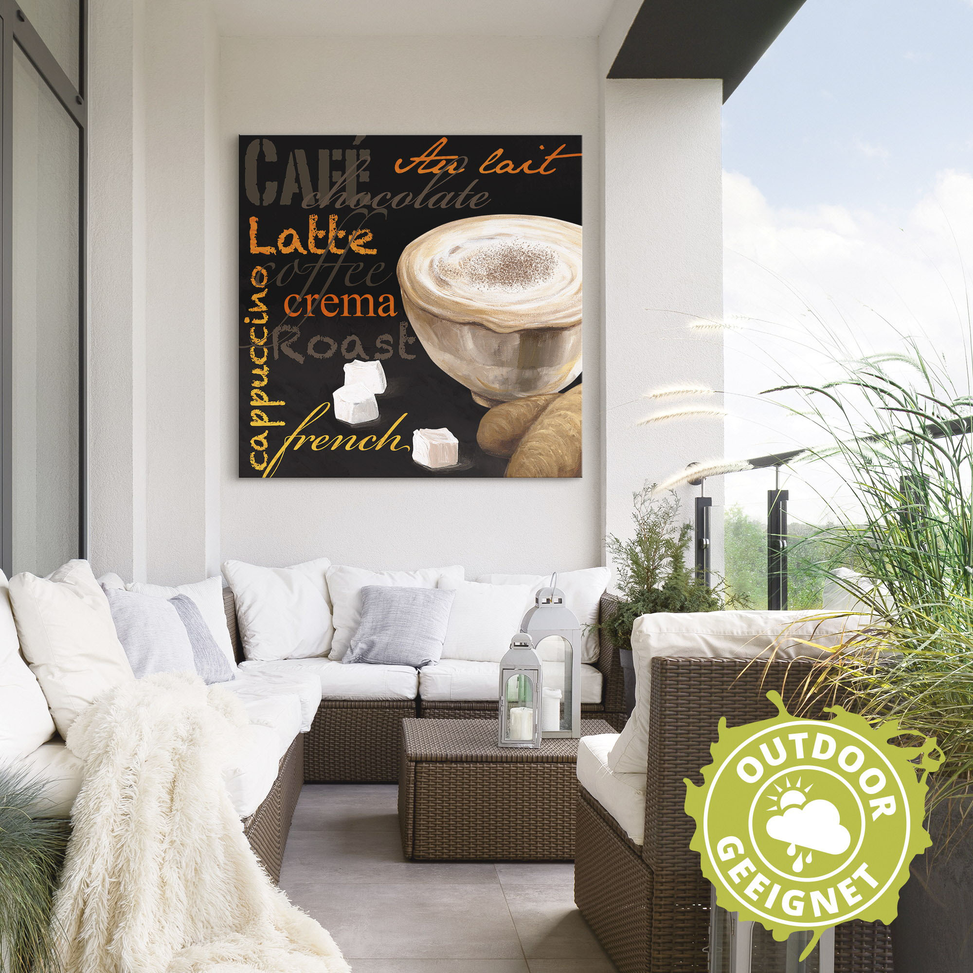 Thumbnail - Artland Wandbild "Cappuccino - Kaffee", Kaffee Bilder, (1 St.), als Alubild, Outdoorbild, Leinwandbild in verschied. Grö...