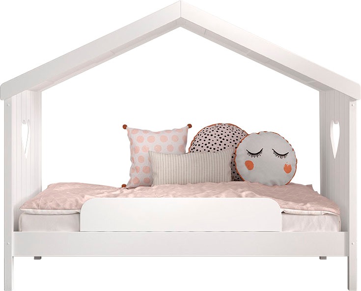 Vipack Hausbett "Amori, inkl. Dach, Rückseitig offen, mit Rolllattenrost", günstig online kaufen