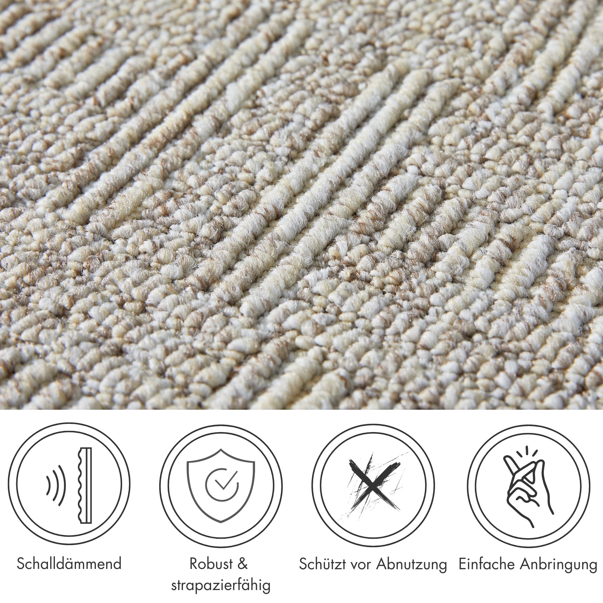 ANDIAMO Leo Stair Tread Beige 28x65cm 2