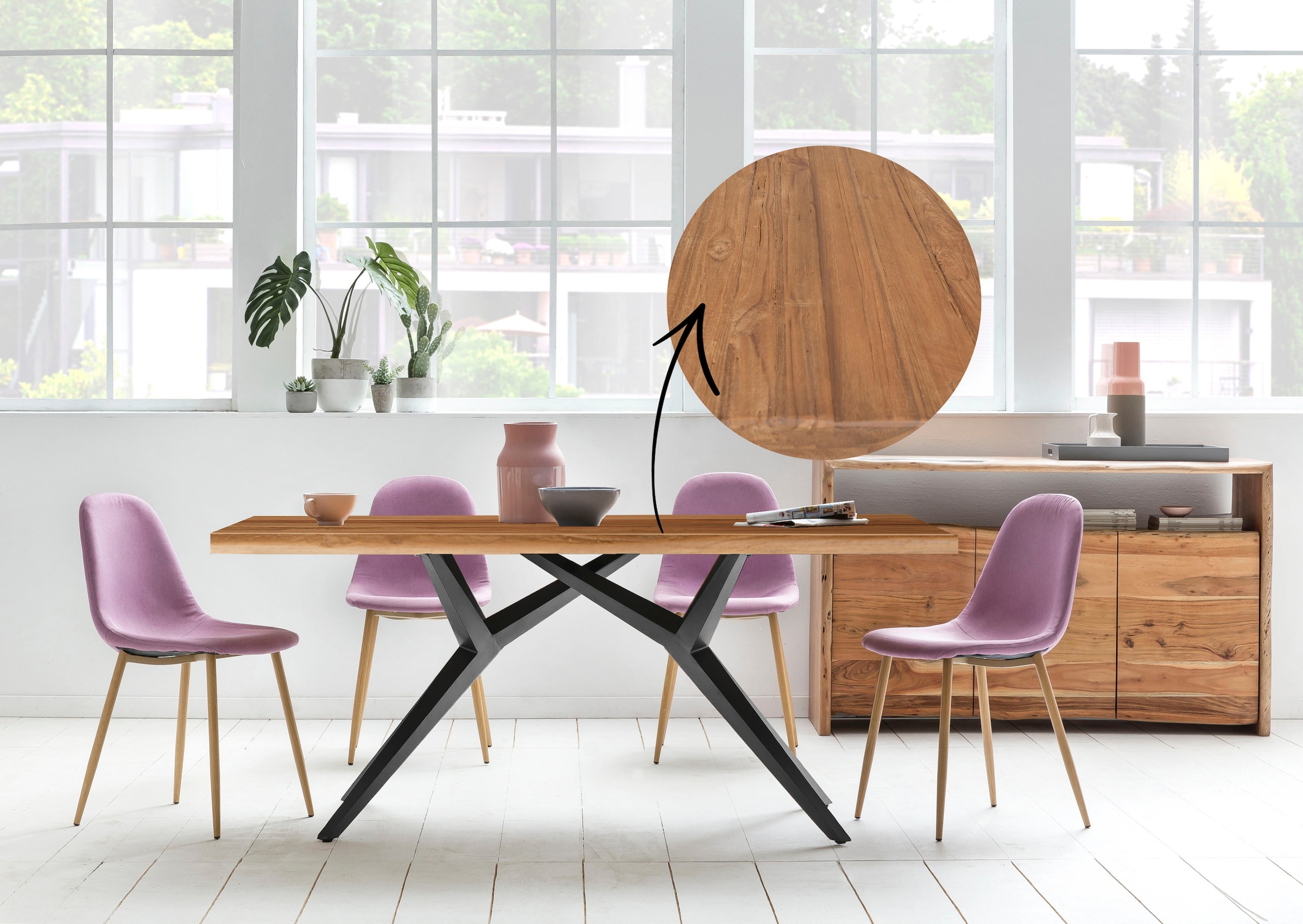 SIT Esstisch, mit rustikaler Oberfläche