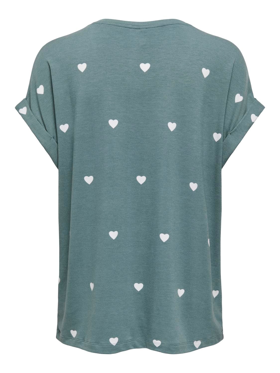 ONLY Kurzarmshirt »ONLMOSTER S/S AOP TOP CS JRS« Viskosemischung, regular fit, Rundhals