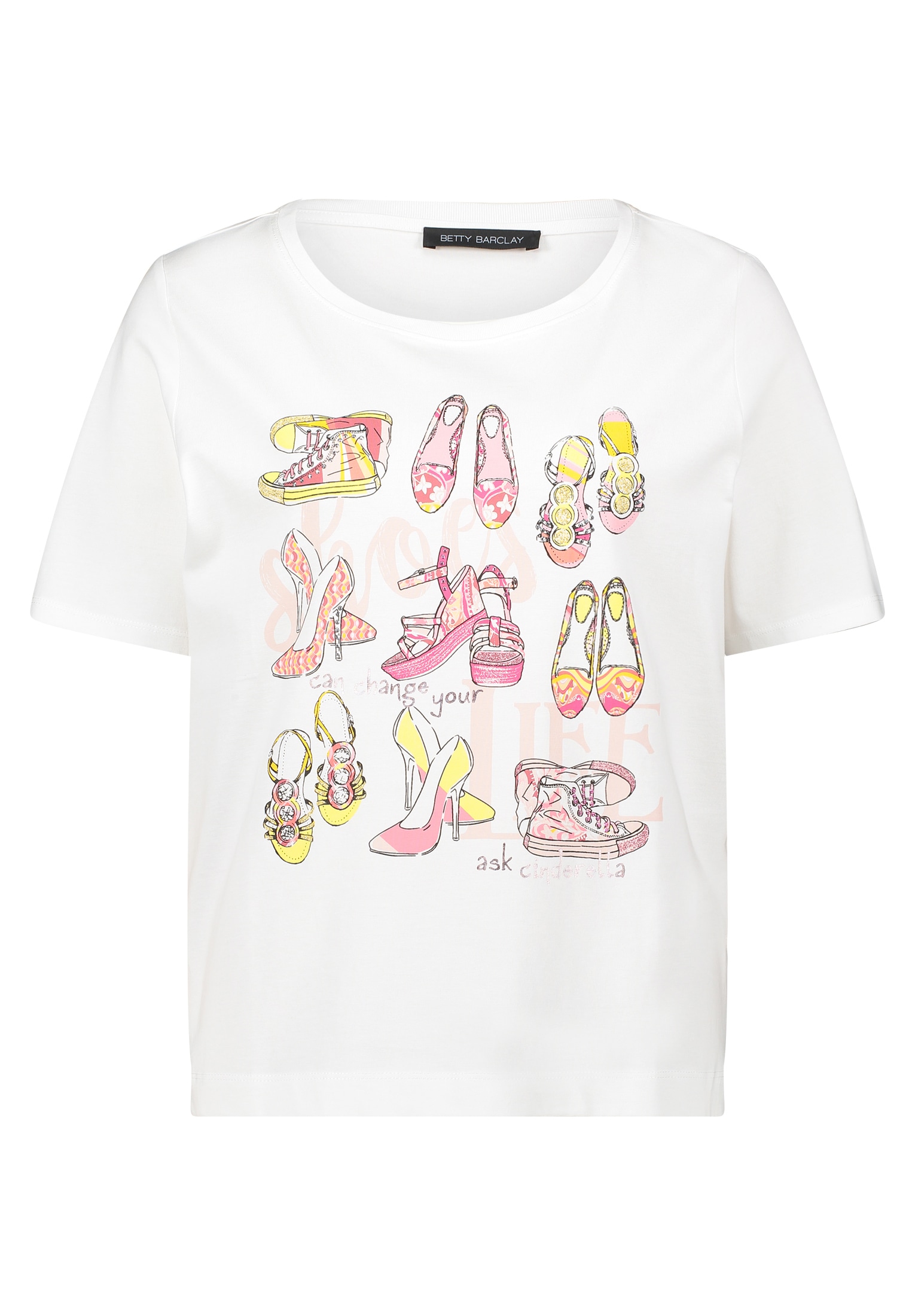 Betty Barclay Kurzarmshirt »Betty Barclay Damen Basic Shirt mit Placement«, (1 tlg.), Druck