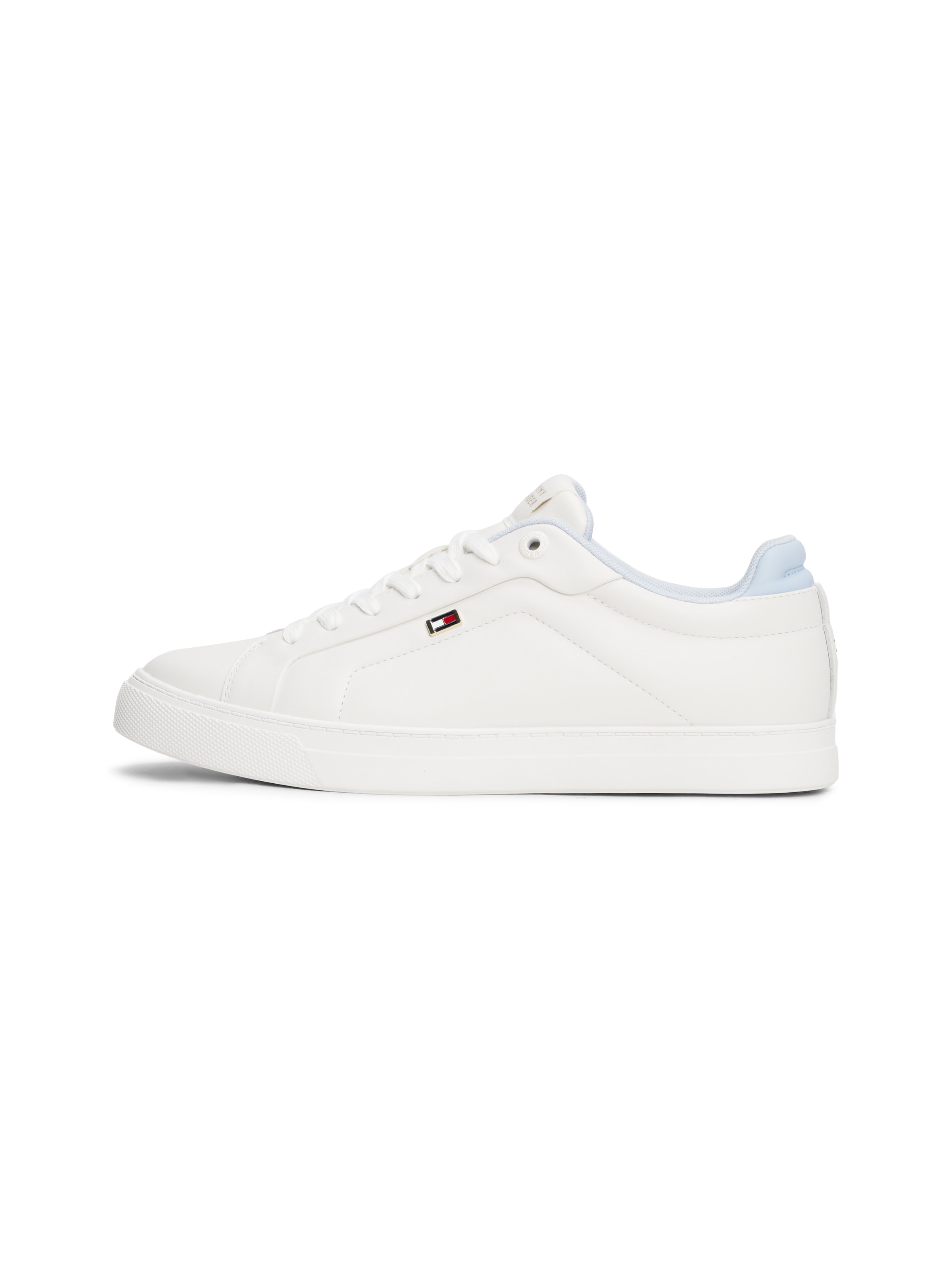 Tommy Hilfiger Plateausneaker »SPORTY SNEAKER«, Freizeitschuh, Halbschuh, Schnürschuh mit Logoflaggen-Emblem