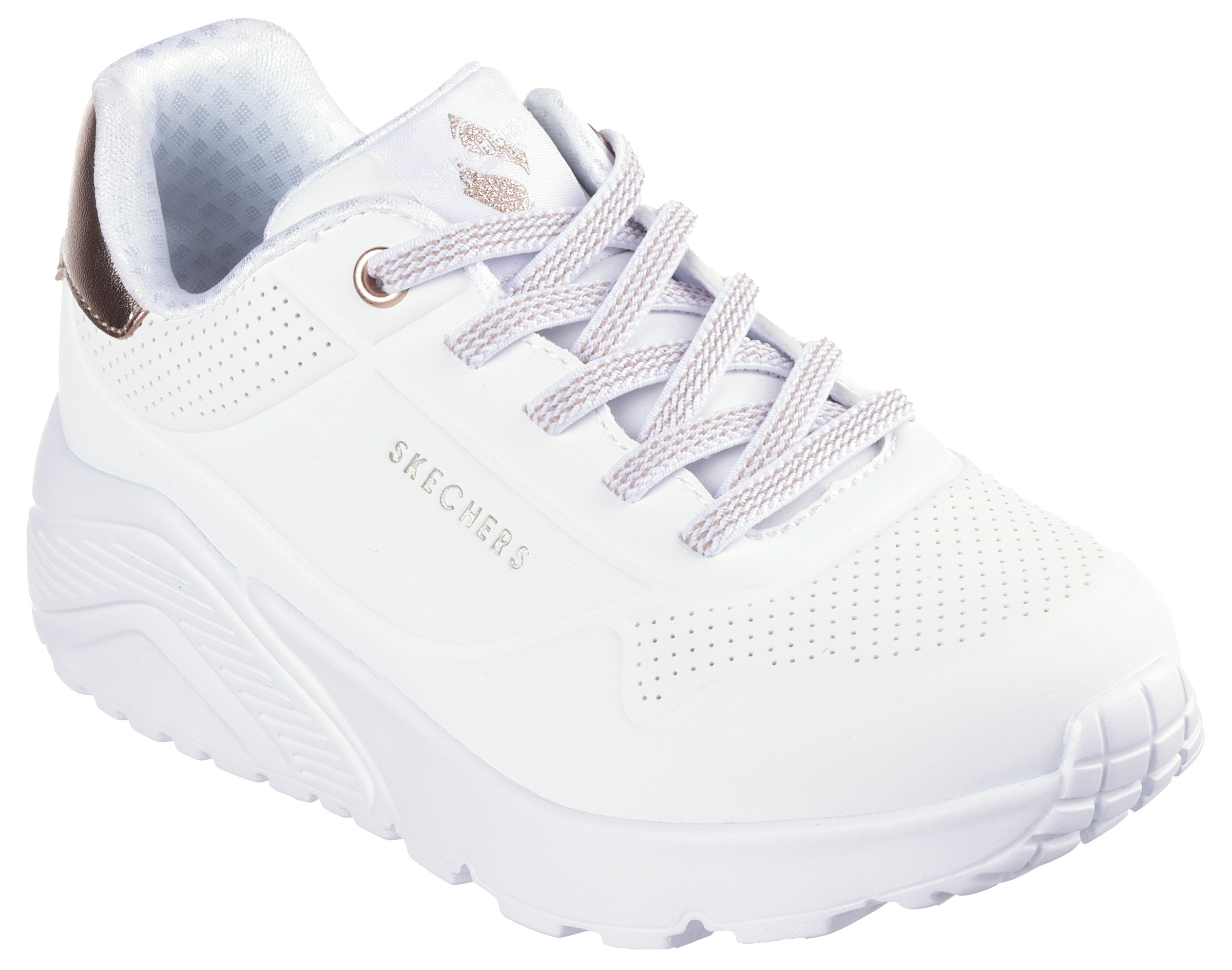 Skechers "UNO LITE", Freizeitschuh, Halbschuh, Slipper mit metallic Fersenpatch