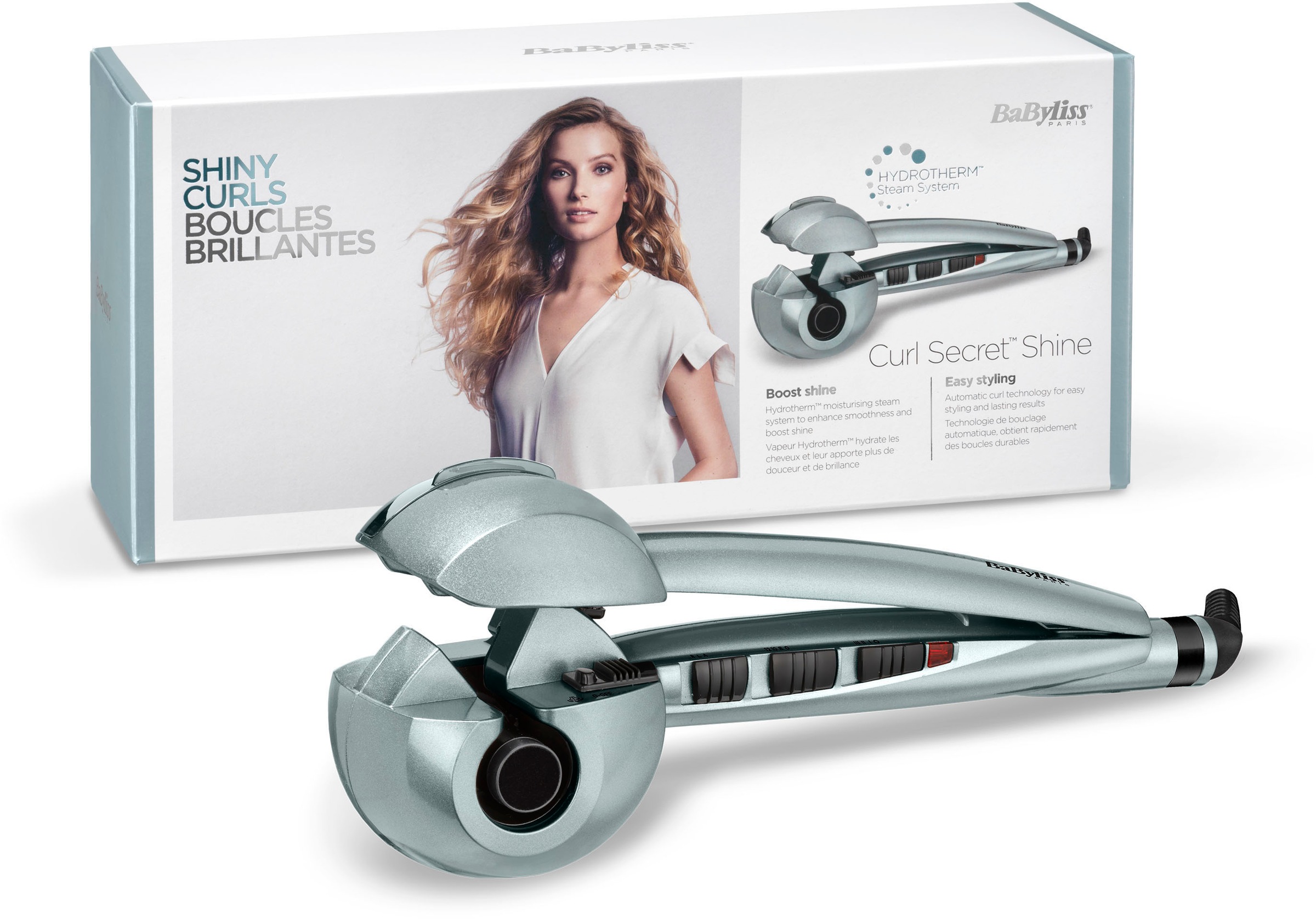 BaByliss Dampflockenstab »C1800E Curl Secret Shine«, Ionen-Keramik-Beschichtung, Auto-Curler