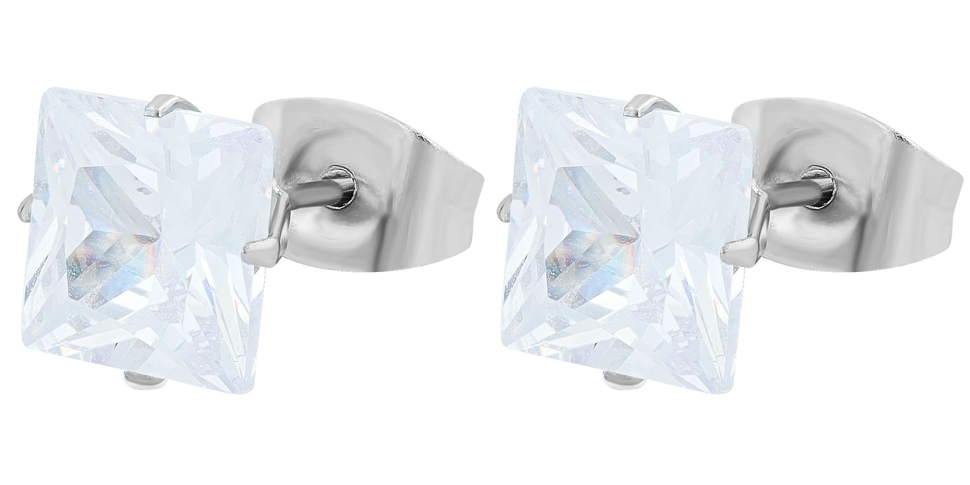 Adelia´s Paar Ohrhänger "Damen Ohrringe – Ohrstecker aus Edelstahl mit Zirk günstig online kaufen