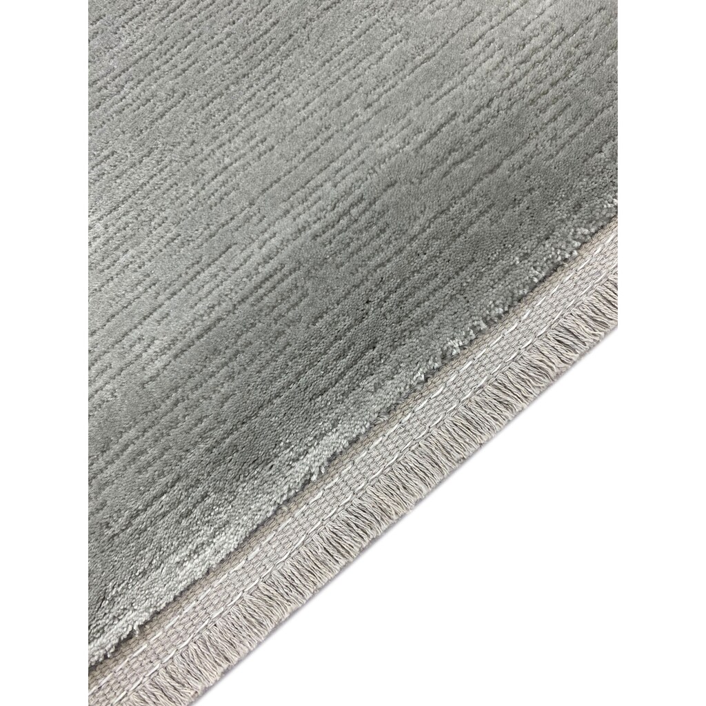 RESITAL The Voice of Carpet Teppich »Combo 7050«, rechteckig, 10 mm Höhe, Kurzflor, gewebt, mit Fransen, Wohnzimmer
