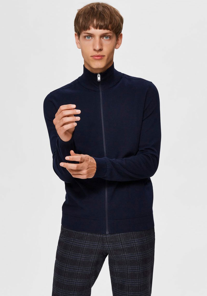 SELECTED Strickjacke "SLHBERG FULL ZIP CARDIGAN NOOS" günstig online kaufen