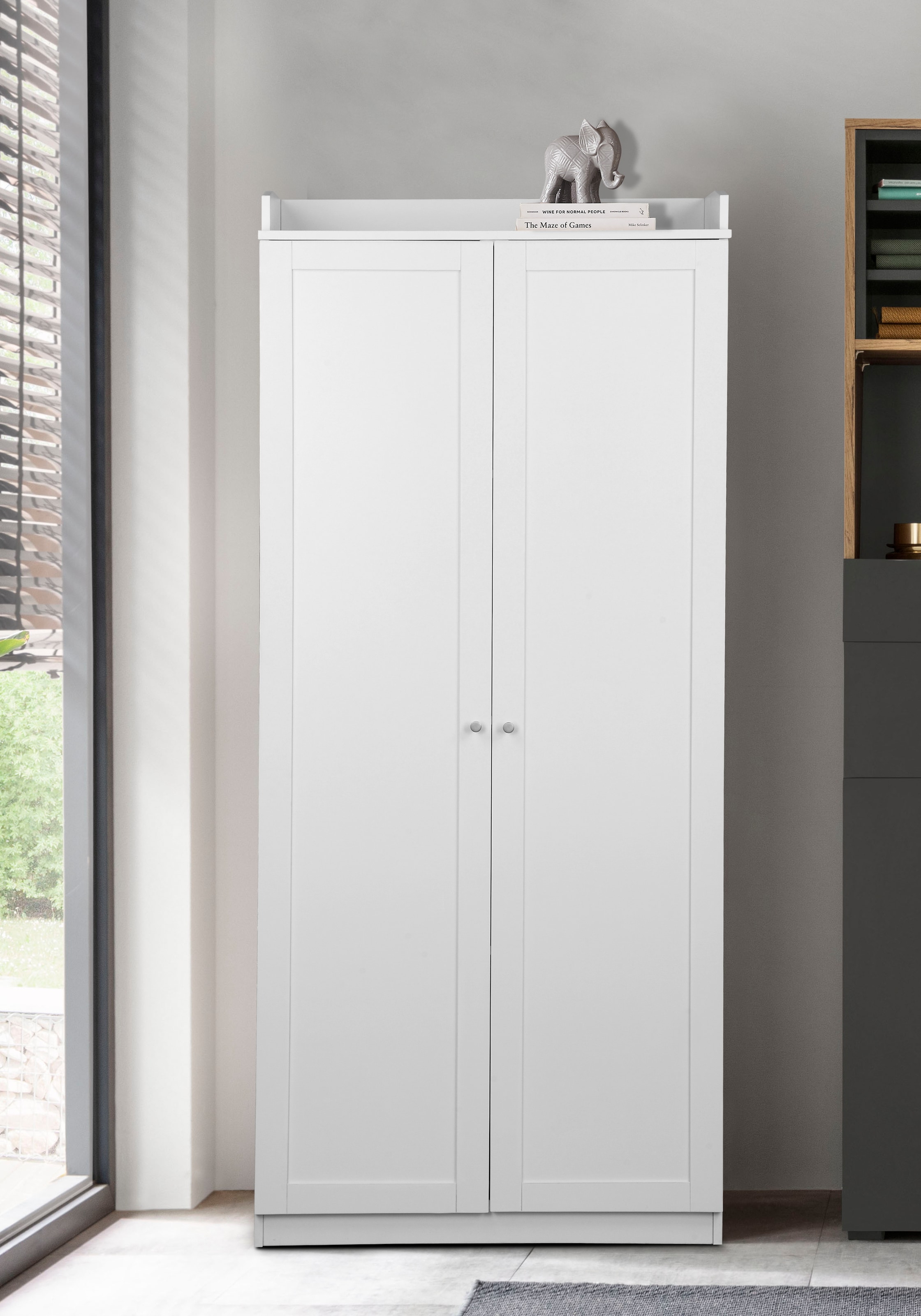 Home affaire Aktenschrank »Aalborg«, (im Landhausstil), 4 Fächer mit Ordnerhöhe, umrandete Ablagefläche, Höhe 180 cm