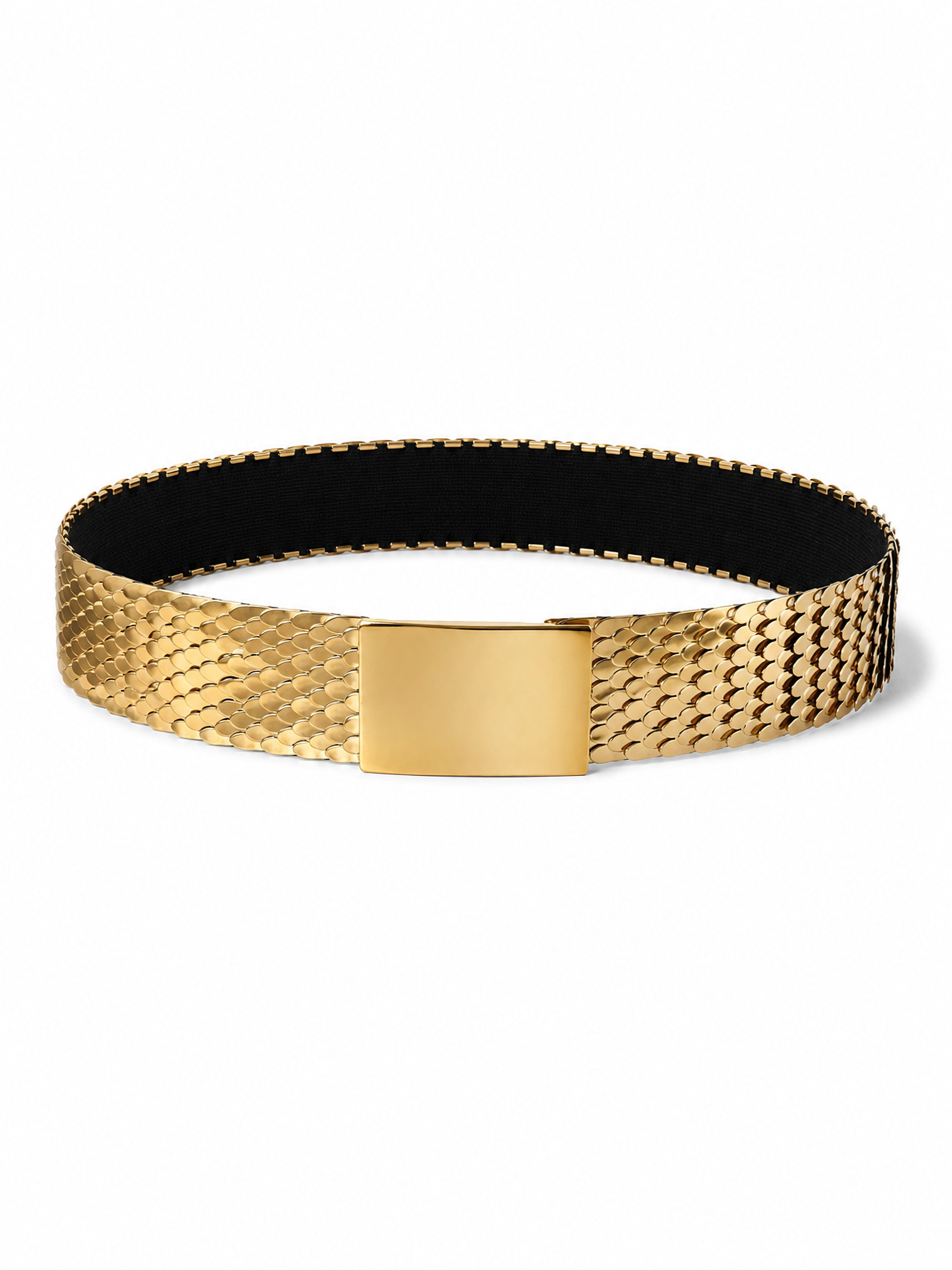 COLLEZIONE ALESSANDRO Taillengürtel "Krokolux" elastischer Schuppengürtel in Gold