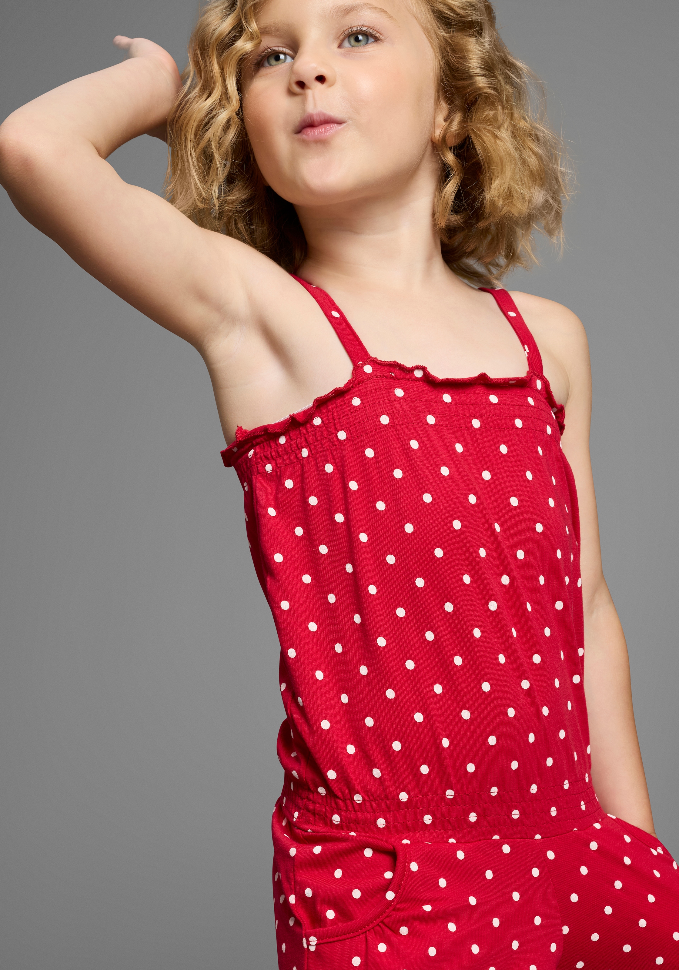 KIDSWORLD Kurzoverall »für kleine Mädchen«, niedlich gepunktet