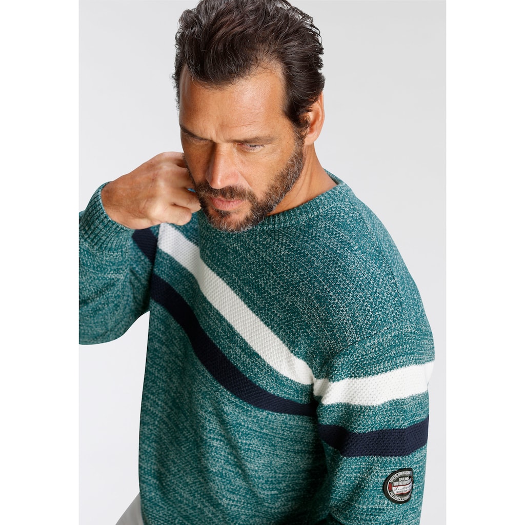 Man's World Strickpullover, in melierte Optik