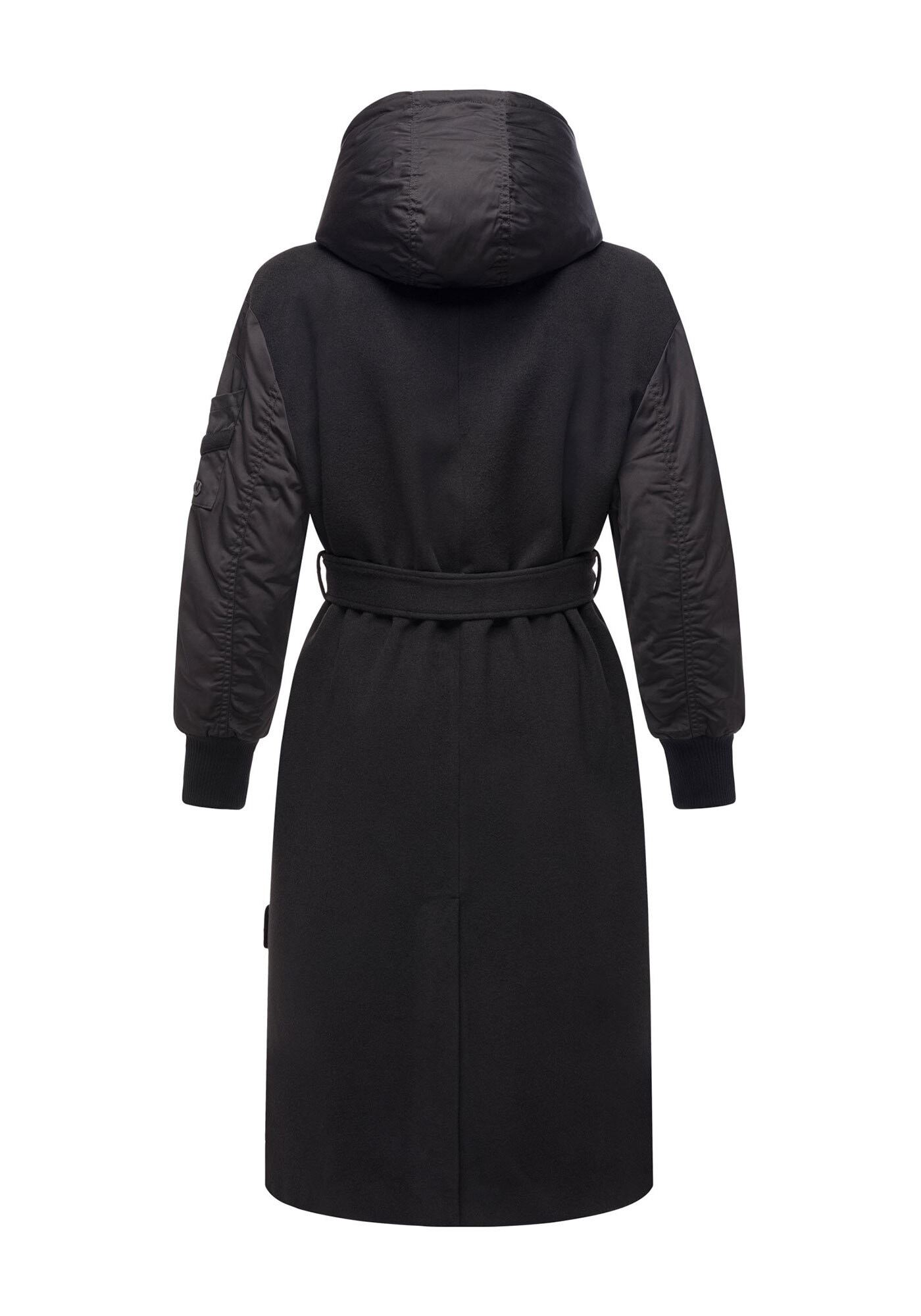 Marikoo Winterjacke »Tjadee«, Langer Wickelmantel