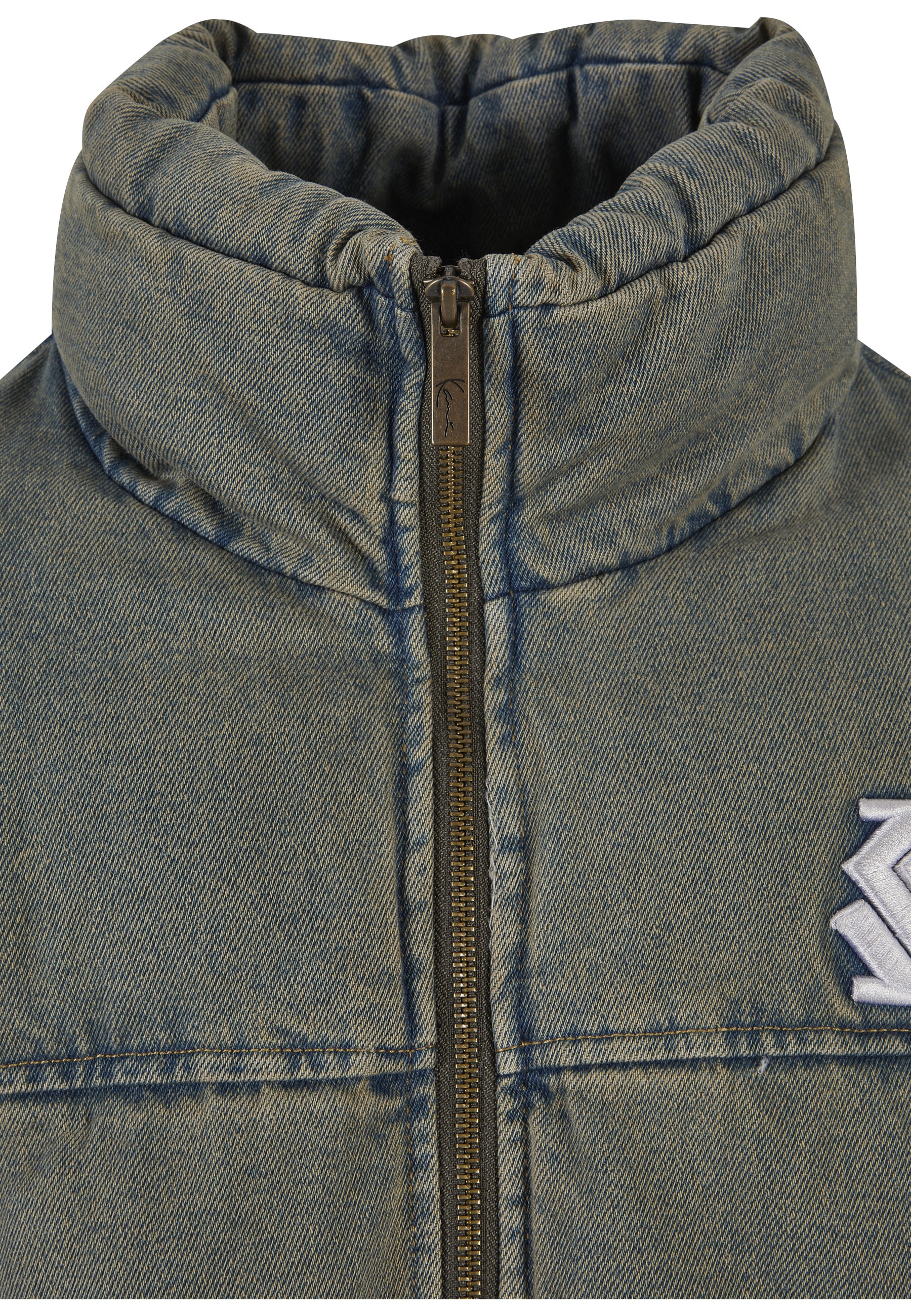 Karl Kani Winterjacke »Karl Kani Herren KM224-019-1 KK OG Denim Puffer Jacket« 1 Stk. tlg. ohne Kapuze