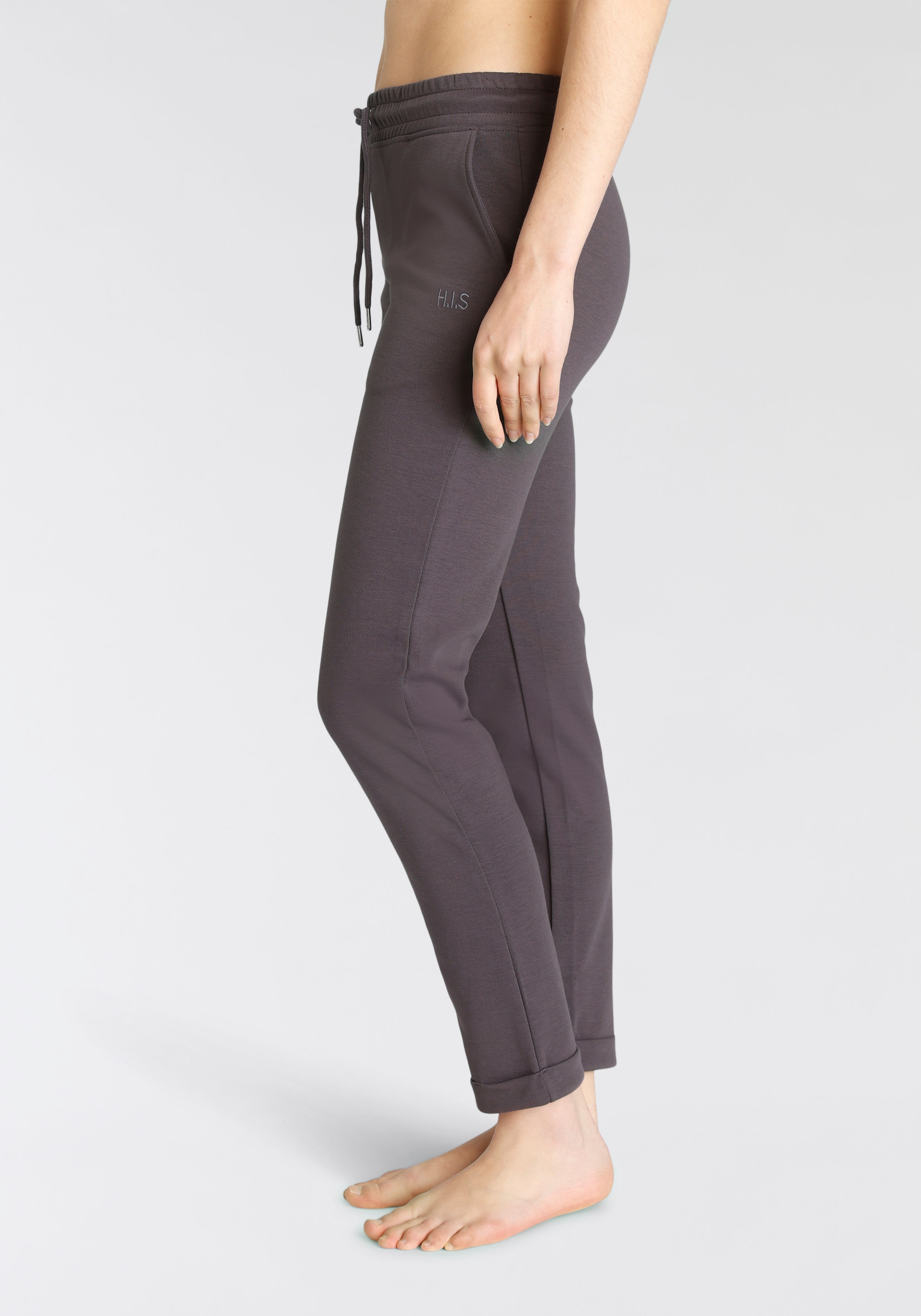 H.I.S Sweathose, Schlupfhose mit kleinem Aufschlag am Saum, Loungewear