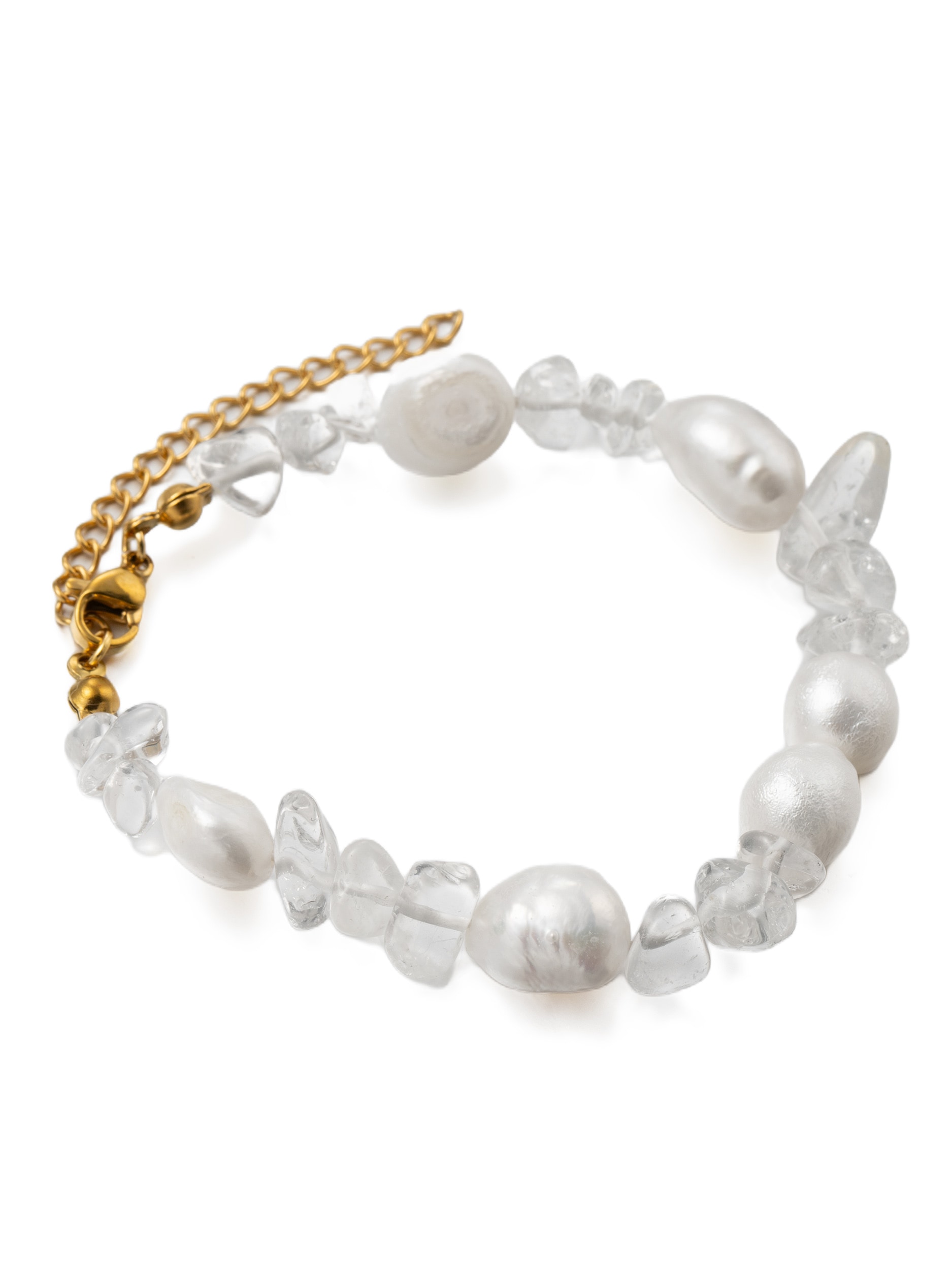 Aniston JEWELRY & WATCHES Armband »Schmuck Geschenk Edelstahl Armschmuck Armkette Edelstein« Made in Germany - mit Quarz - mit Süßwasserzuchtperle