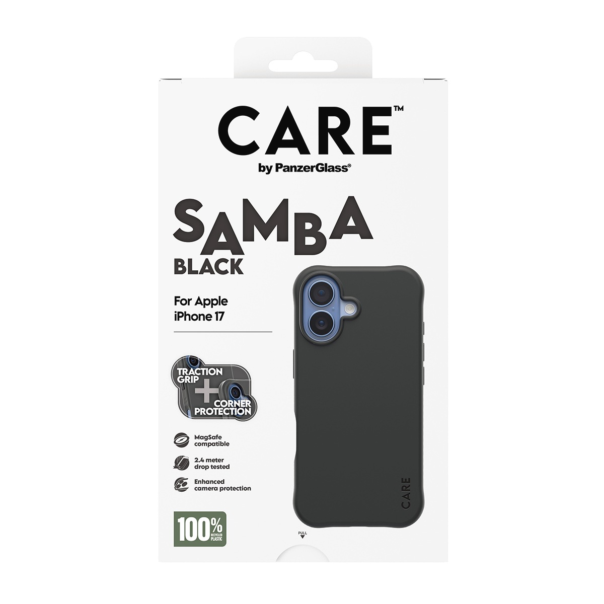 CARE by PanzerGlass Handyhülle »Samba MagSafe Case für Apple iPhone 17« Apple iPhone 17 Backcover, Schutzhülle, Handyschutzhülle, Case, Schutzcase, stoßfest