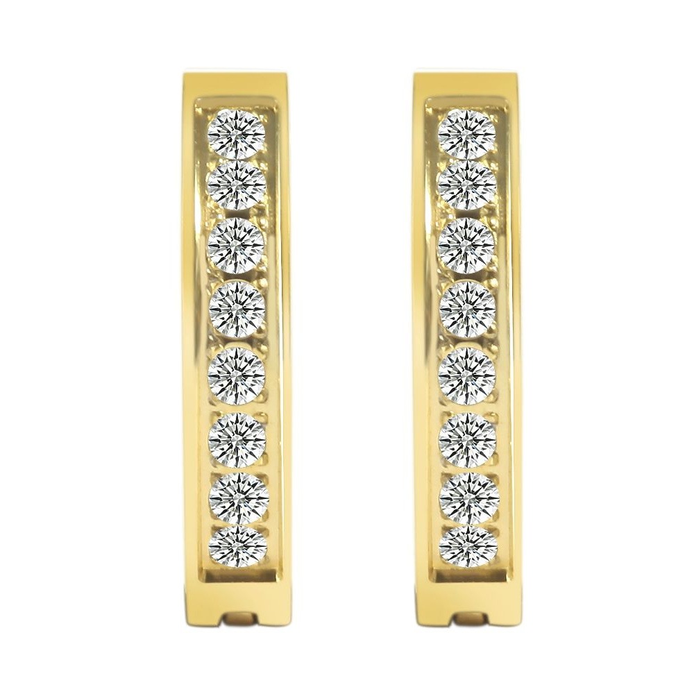 Adelia´s Klappcreolen "Damen Ohrringe – Klappcreole aus Edelstahl mit Stras günstig online kaufen