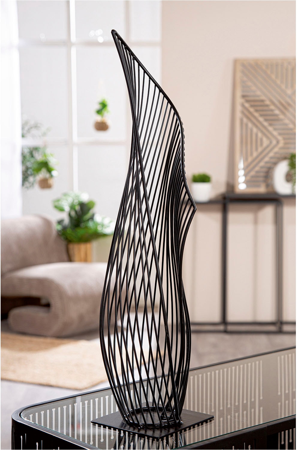 Casablanca by Gilde Dekoobjekt »Dekoobjekt Der Schwung schwarz H. 57 cm«