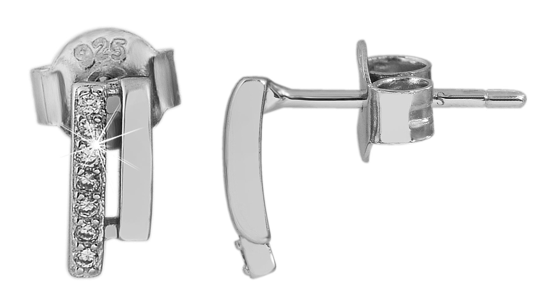 Adelia´s Paar Ohrhänger "Ohrringe – Ohrstecker aus 925 Silber mit Zirkonia" Zum Verschenken – ideal zum Geburtstag