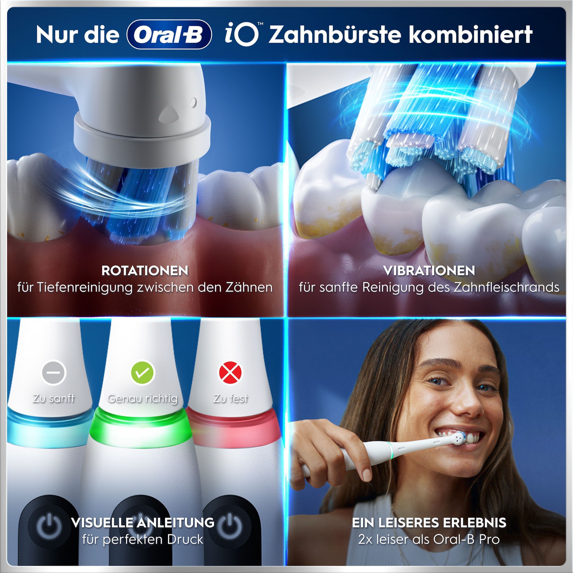 Oral-B Elektrische Zahnbürste »Oral-B iO Series 5« 1 Stk. Aufsteckbürsten Langanhaltender Akku | Reise-Etui | Aufsteckbürstenhalter