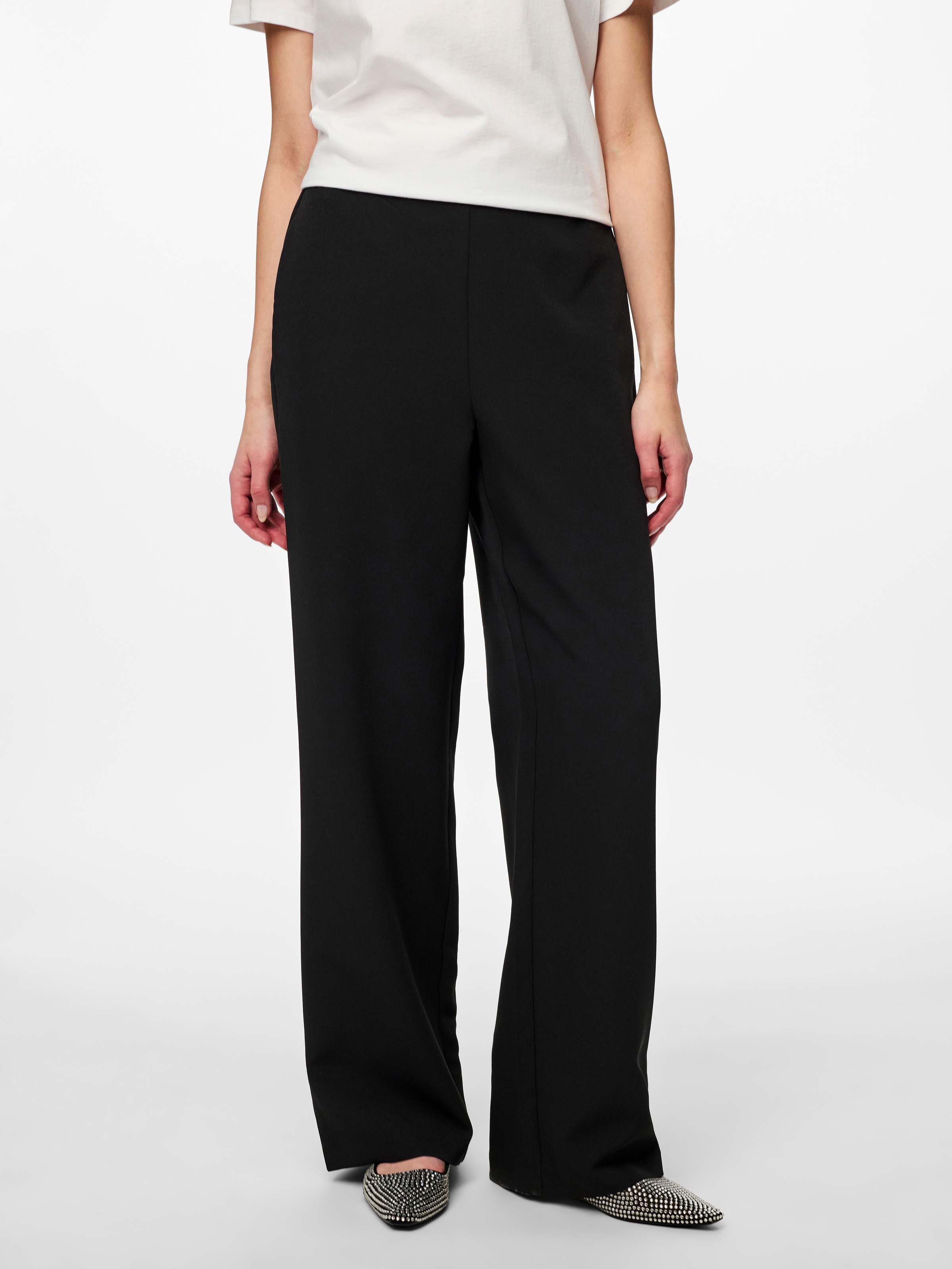 pieces Schlupfhose "PCBOSELLA HW WIDE PLAIN PANT NOOS" günstig online kaufen