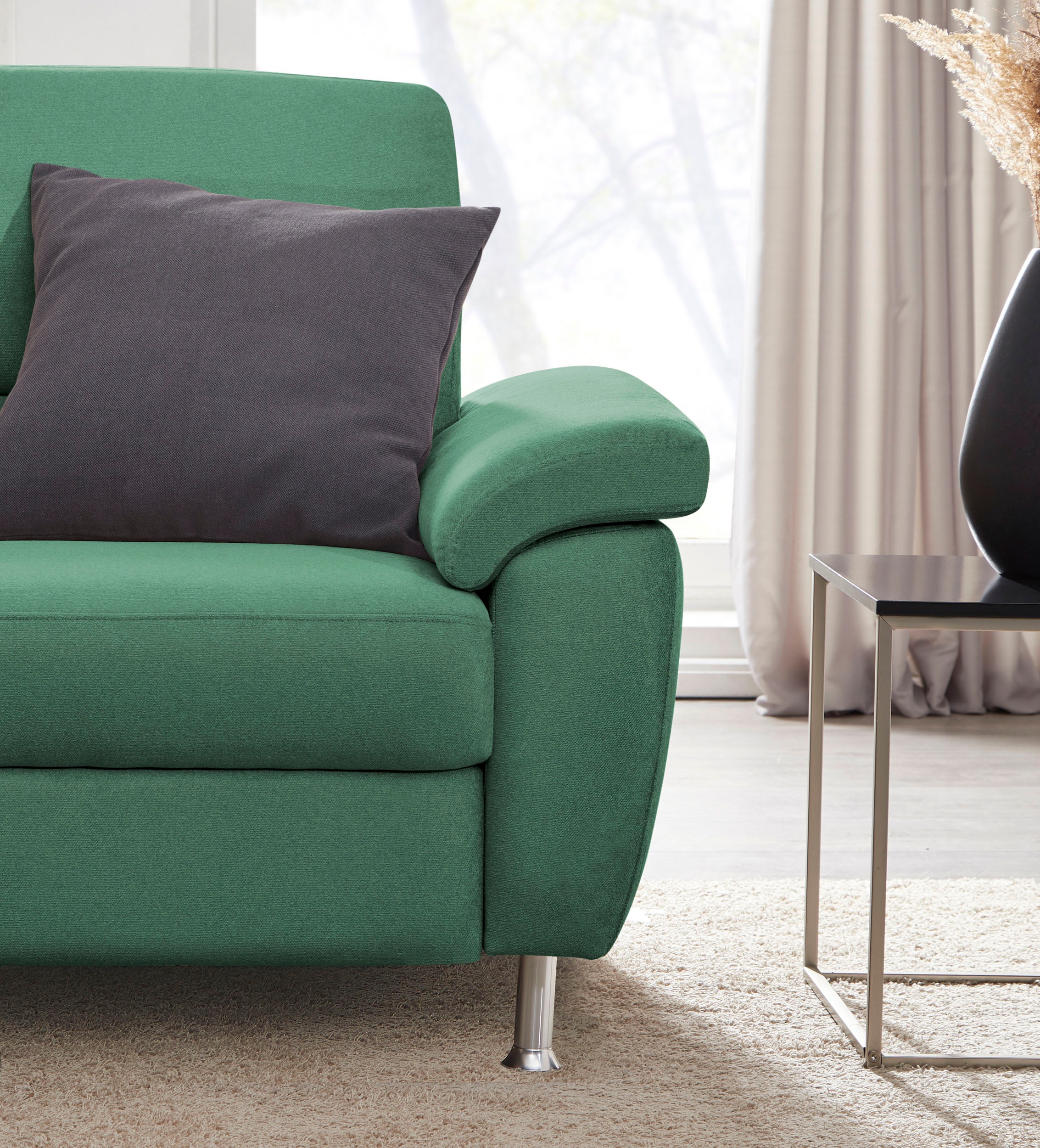 CALIZZA INTERIORS Ecksofa »Onyx L-Form«, Ottomane links oder rechts, wahlweise mit Bettfunktion, Breite 257 cm