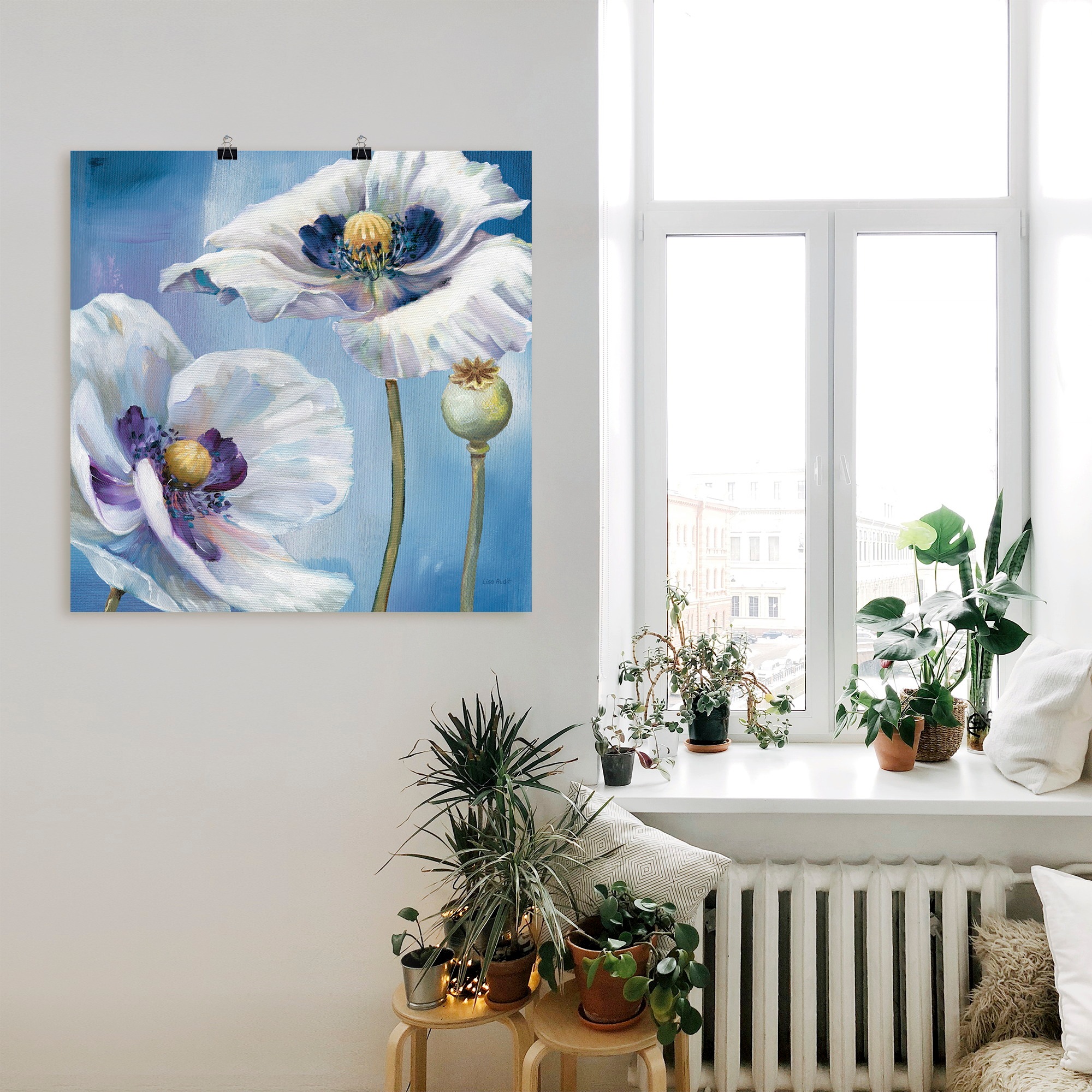 Artland Wandbild »Blauer Tanz II«, Blumen, (1 St.), als Leinwandbild, Poster in verschied. Größen
