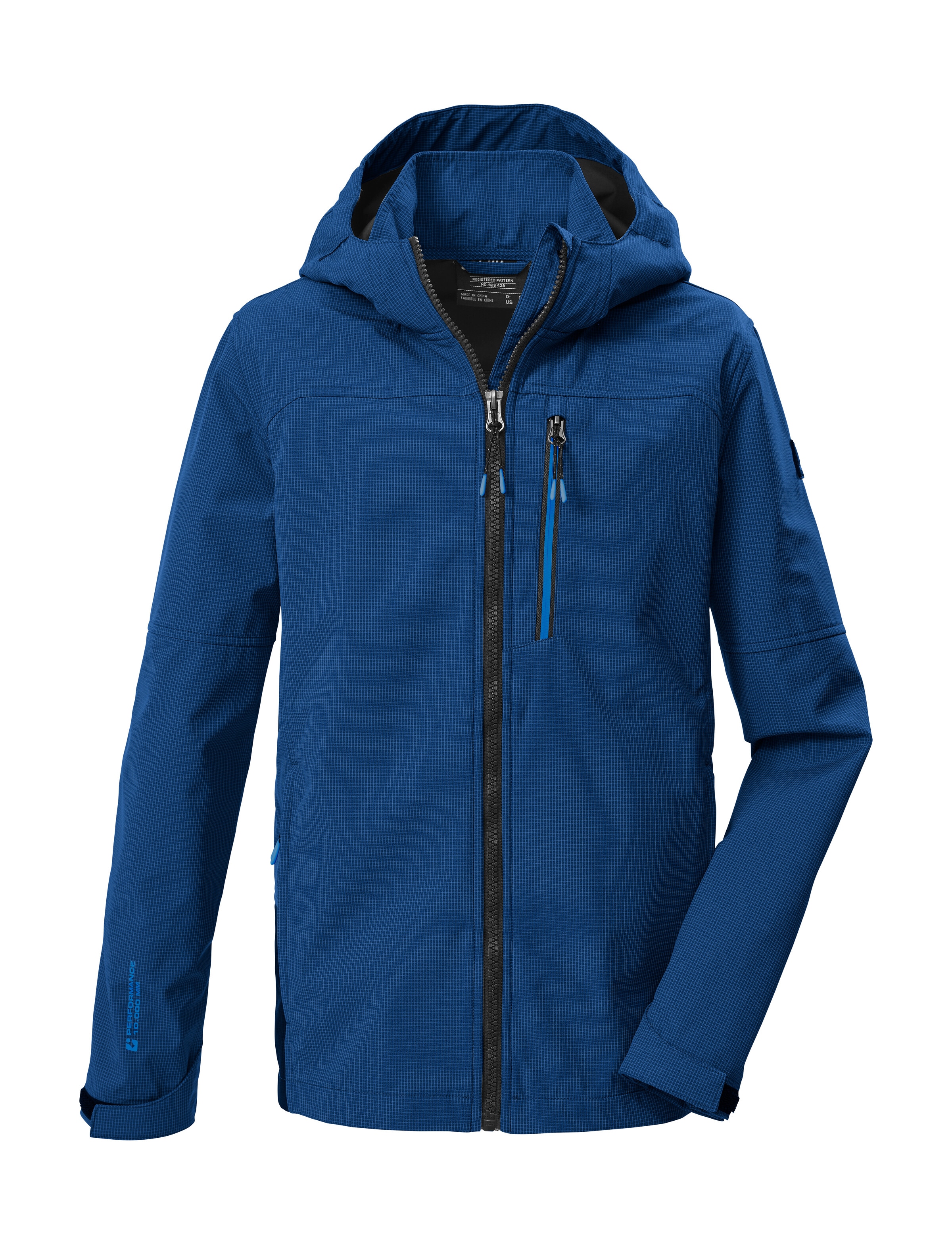 Killtec Softshelljacke "KOS 143 BYS SFTSHLL JCKT" Winddichte, wasserabweisende Softshelljacke mit Karomuster