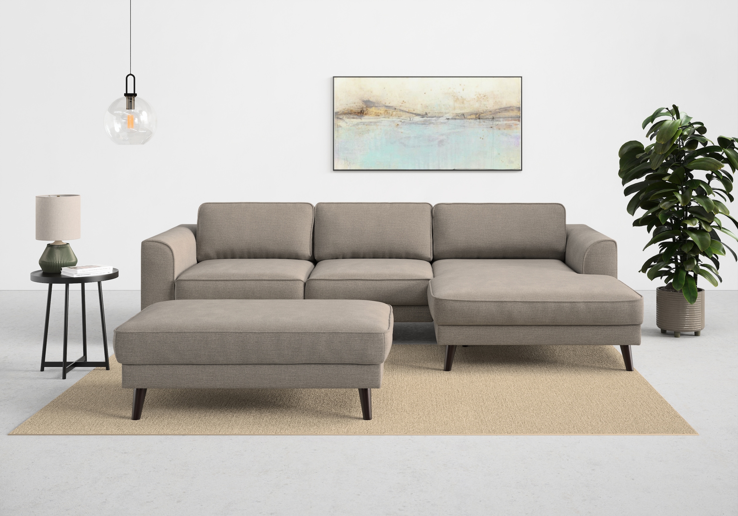 TRENDMANUFAKTUR Ecksofa »Lumber Jack, elegantes Designsofa, zeitlos modern, hoher Sitzkomfort«, wahlweise mit Bettfunktion u. Bettkasten, L-Form