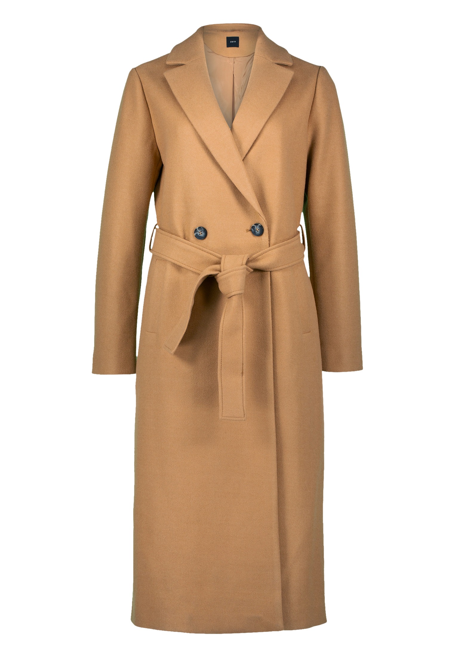 Zero Wintermantel "zero Damen Mantel Wolloptik mit Bindegürtel" günstig online kaufen