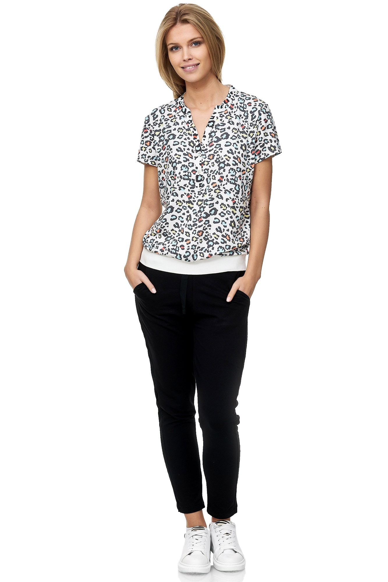 Decay Klassische Bluse, mit trendigem Leoprint