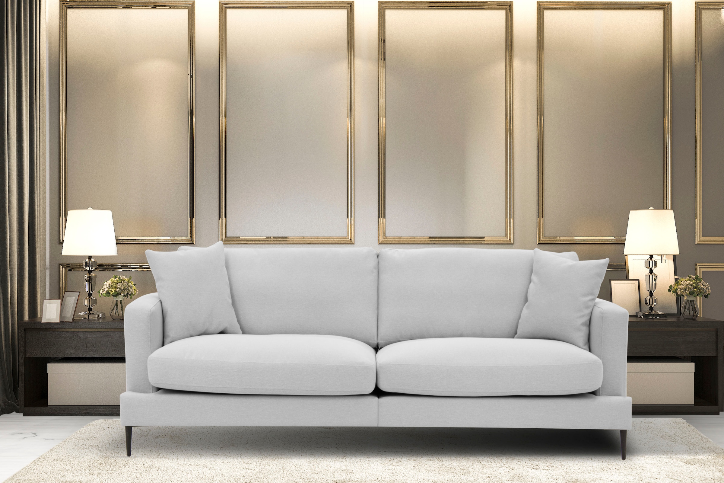 Home affaire 3-Sitzer "Cozy elegantes Designsofa, Maße B/T/H: 211/97/80 cm" günstig online kaufen