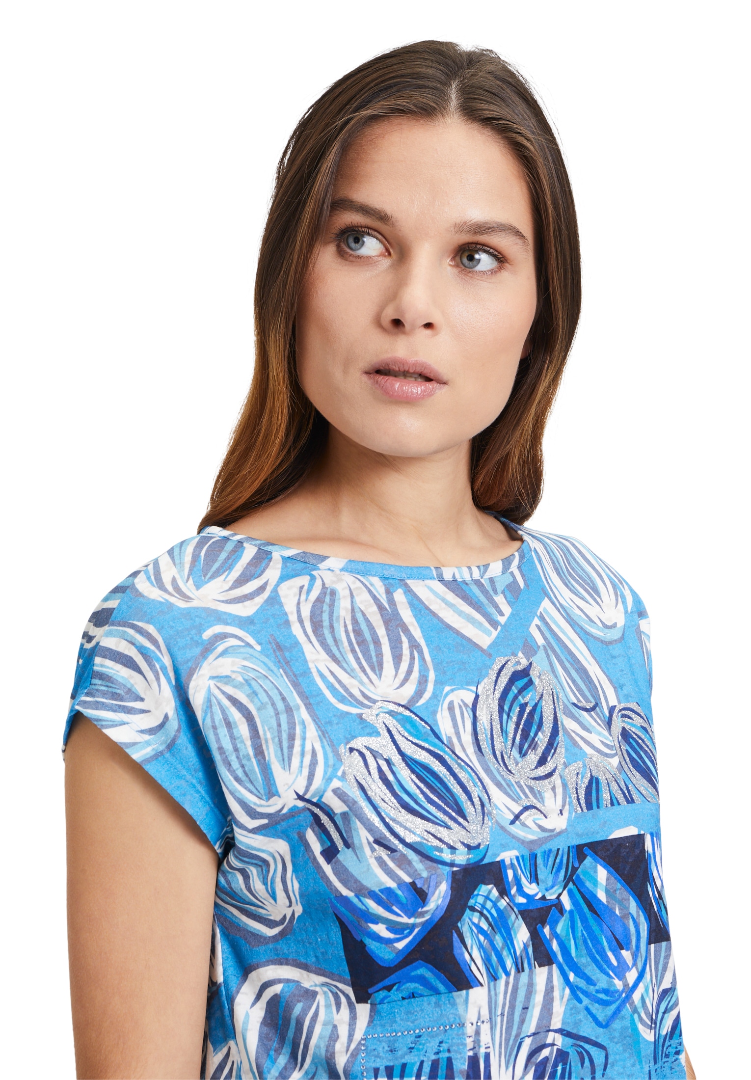 Betty Barclay Kurzarmshirt »Betty Barclay Damen Printshirt mit Struktur«, (1 tlg.), Material