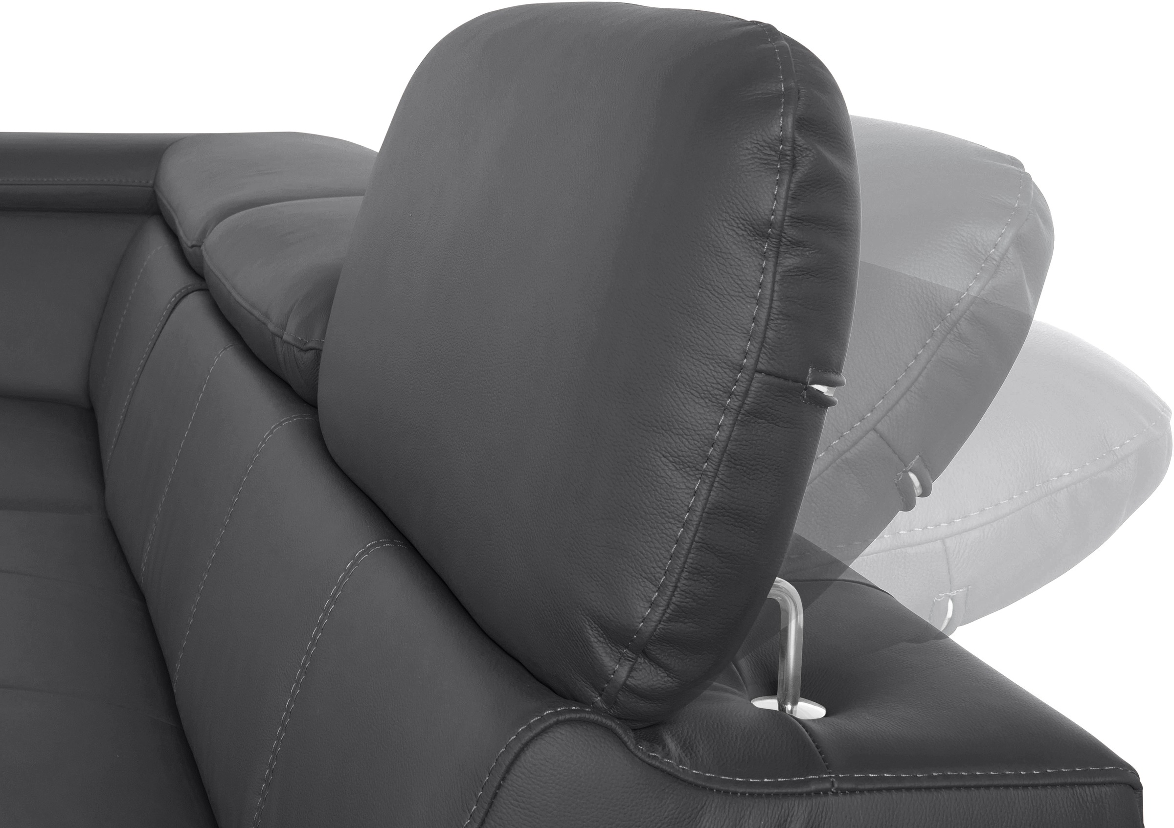 COTTA Ecksofa »Chef L-Form«, mit Kopfteilverstellung, edle Metallkufen, wahlweise mit Bettfunktion