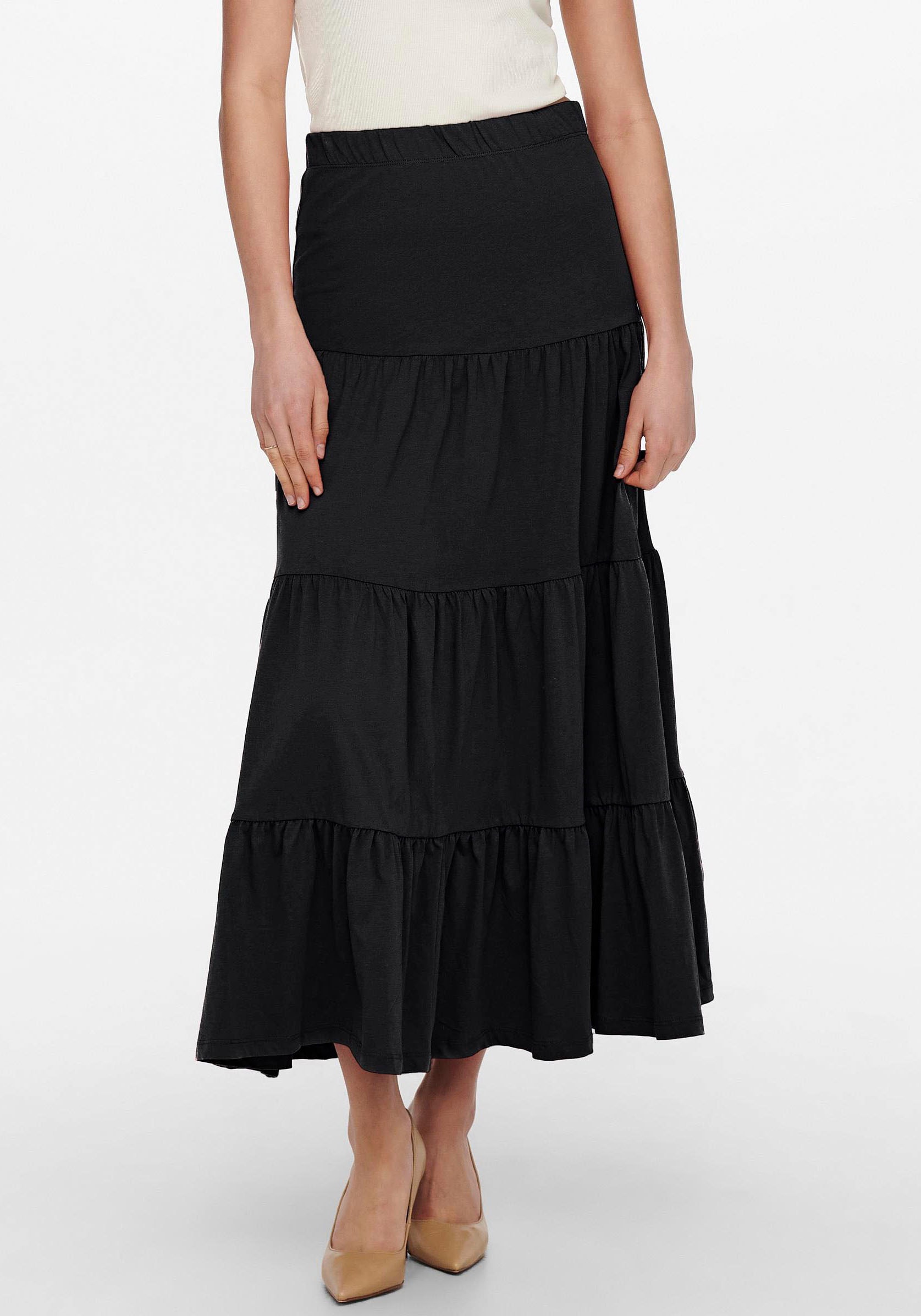 ONLY Maxirock "ONLMAY MAXI SKIRT" Baumwolle, mit Volant günstig online kaufen