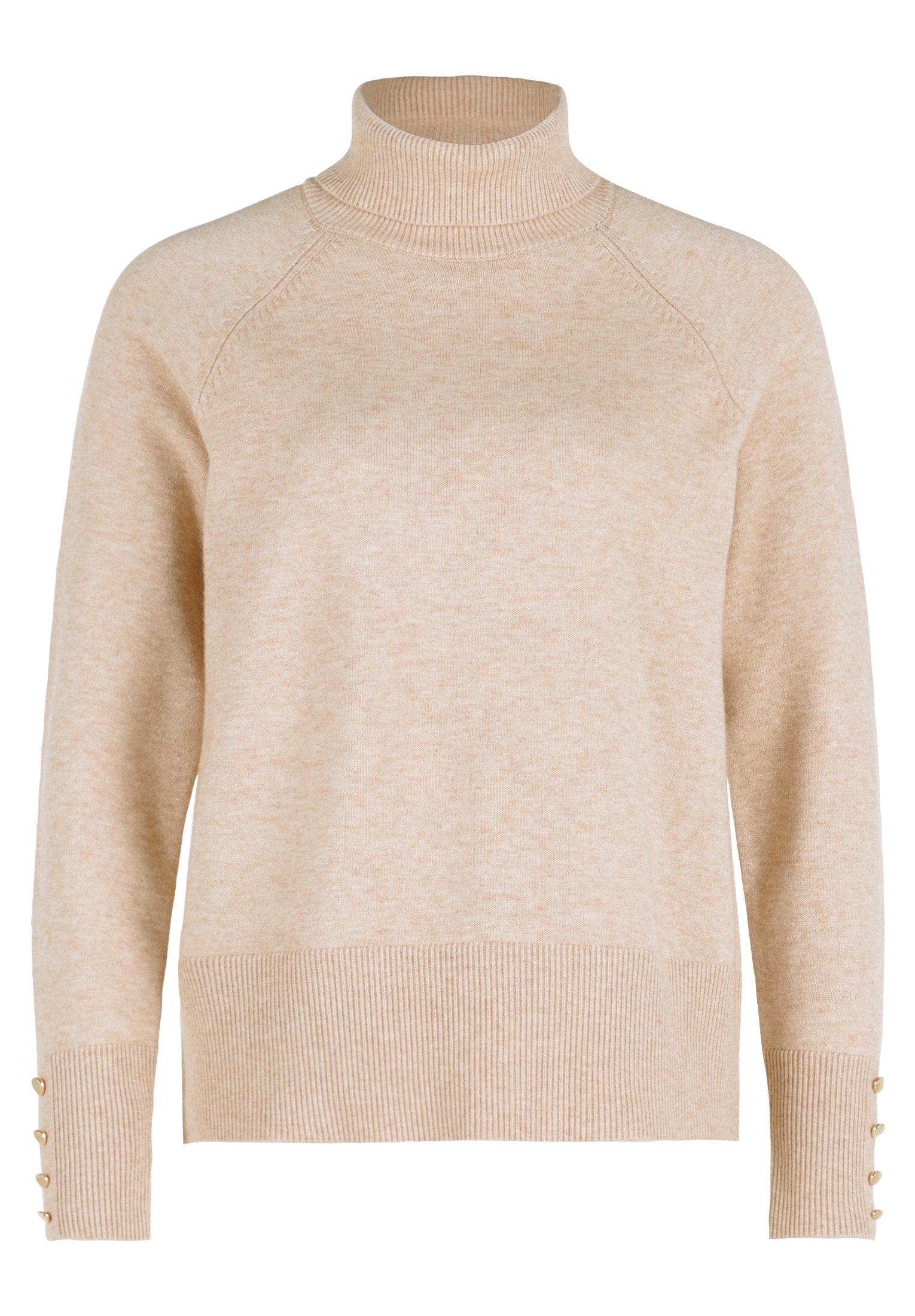 Betty Barclay Strickpullover »Betty Barclay Rollkragenpullover mit Knöpfen«, (1 tlg.), Material