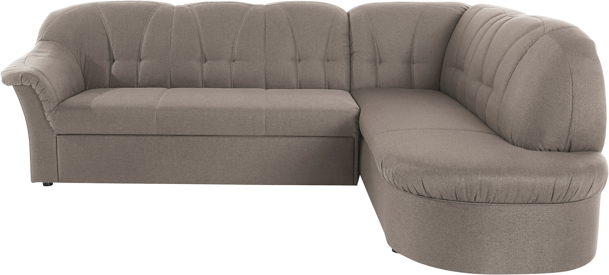 DOMO collection Ecksofa »Pegnitz, elegante Rückensteppung, zeitlose Formensprache, L-Form«, wahlweise mit Bettfunktion