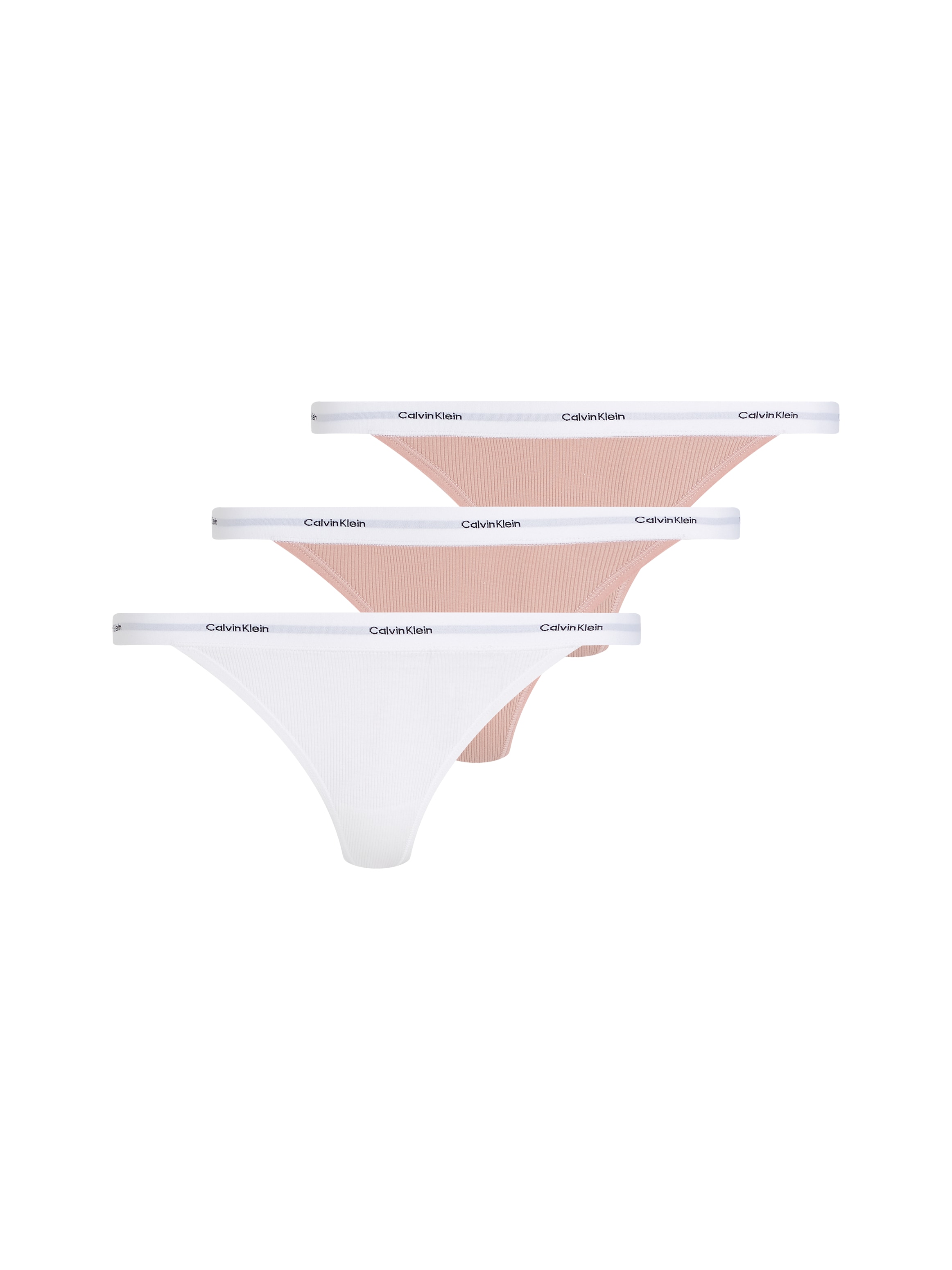 Calvin Klein Underwear Tanga »STRING THONG 3PK«, (Packung, 3 St., 3er-Pack), mit Rippenstruktur