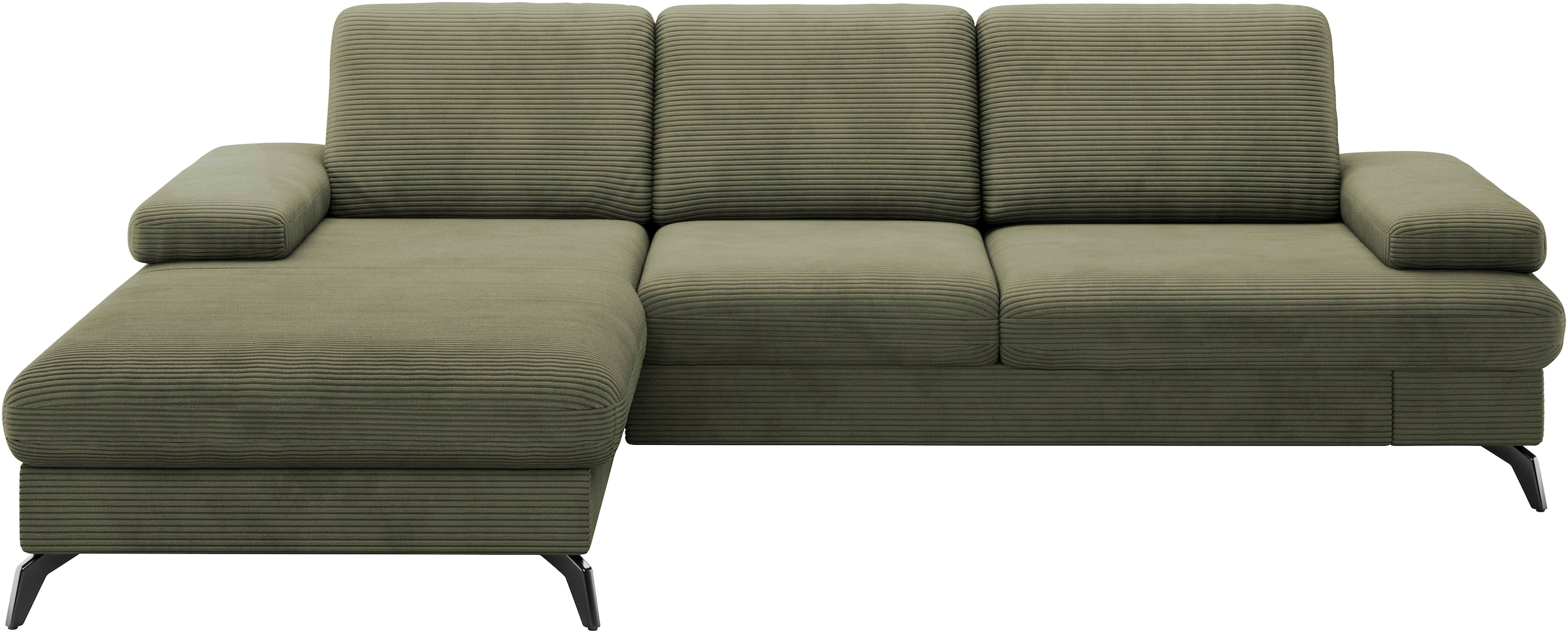 sit&more Ecksofa »Morris Jubi L-Form«, inkl. Armteilfunktion und 1 Zierkissen, wahlweise mit Bettfunktion