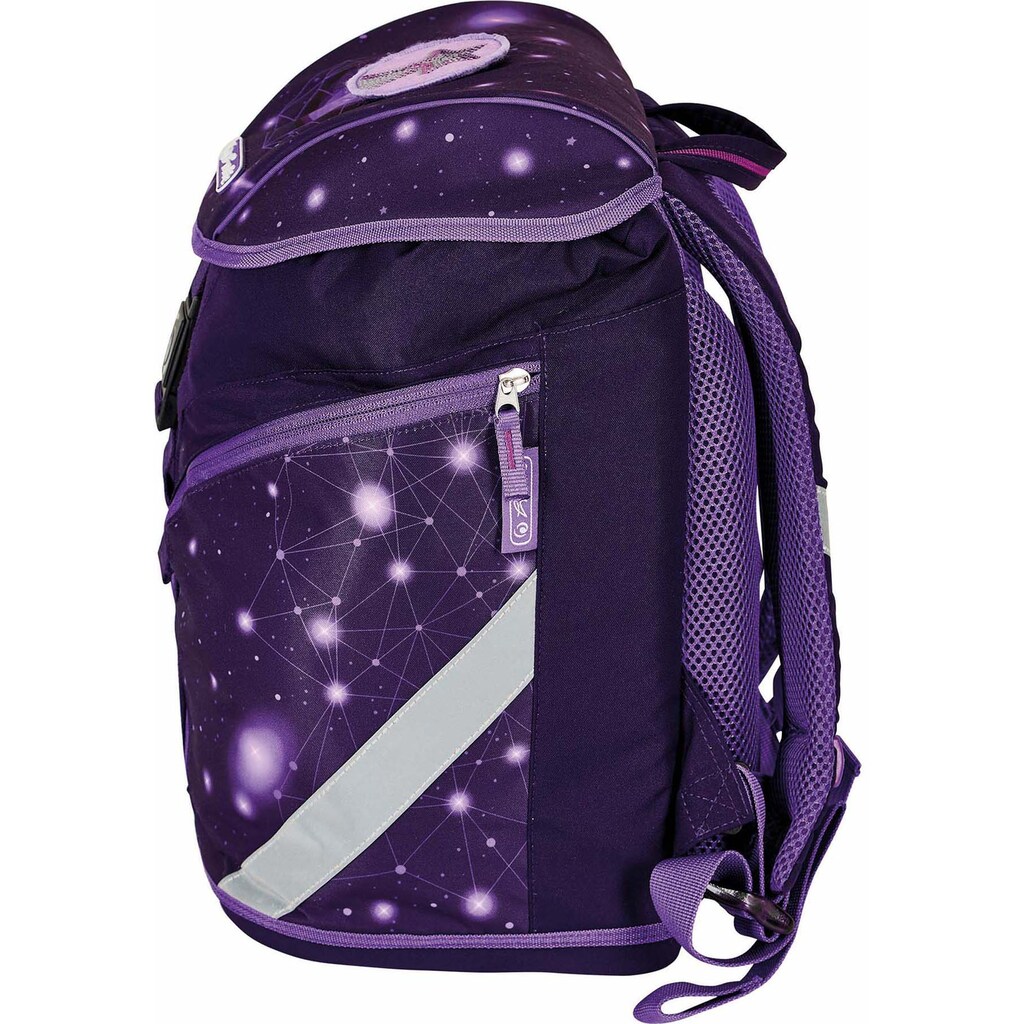 Herlitz Schulrucksack »SoftLight Plus, Space Girl«, Reflektoren-Floureszierende Flächen