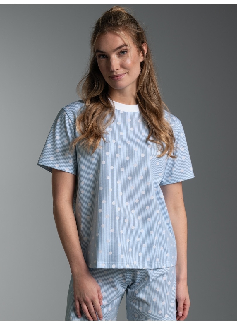 Trigema T-Shirt »TRIGEMA Cropped T Shirt mit Allover "Punkt" Muster« 1