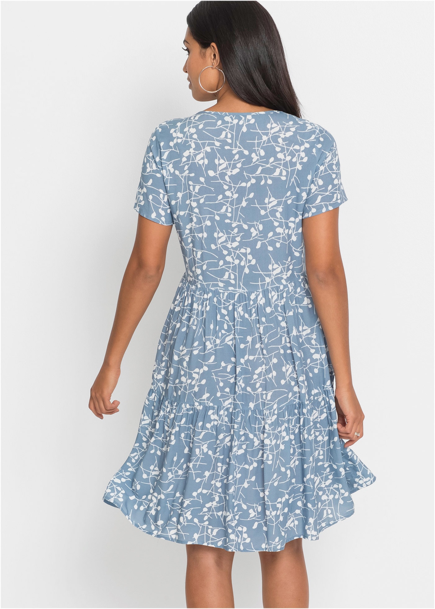 bonprix Minikleid »Minikleid aus fließender Viskose« Minikleid aus fließender Viskose