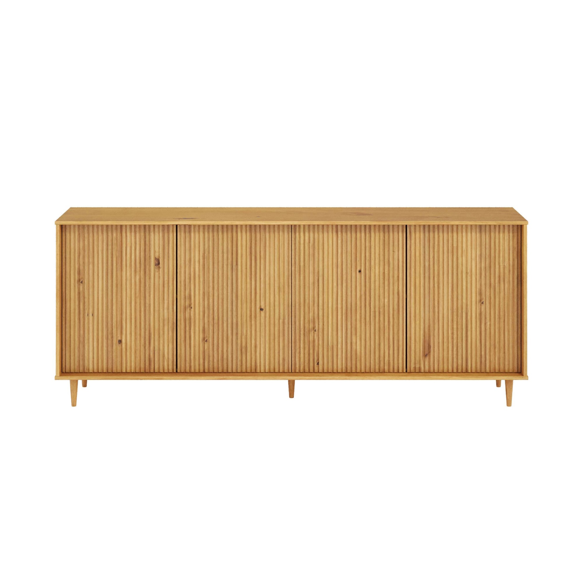 OTTO home Sideboard »Malmedy Front mit gefrästen Rillen« Kommode aus massivem Kiefernholz, Push-to-open, FSC, Breite 200 cm
