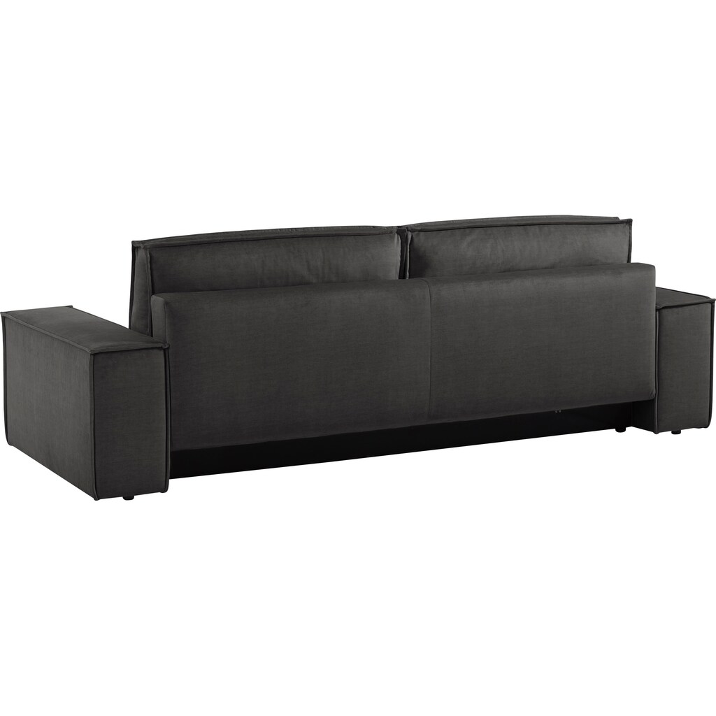 Home affaire 3-Sitzer »SHERWOOD Schlafsofa (257cm) Cord, Samtvelours, Vintage-Lederoptik«