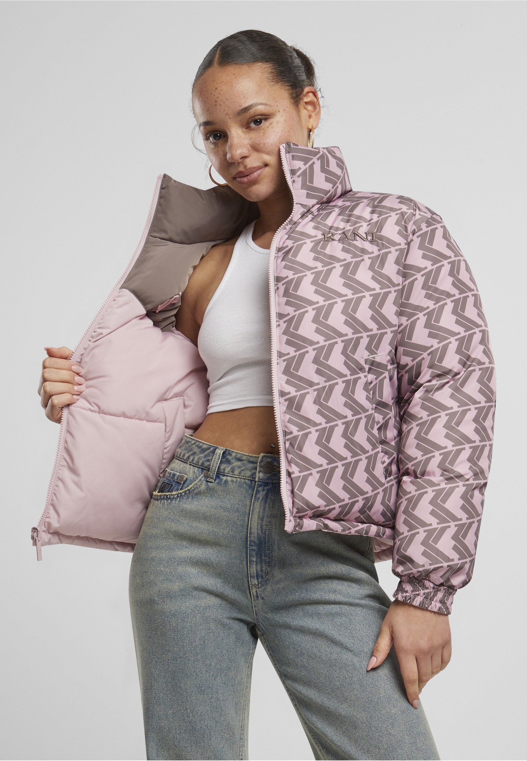 Karl Kani Winterjacke »Karl Kani Karl Kani OG Reversible Puffer Jacket« 1 Stk. tlg. ohne Kapuze