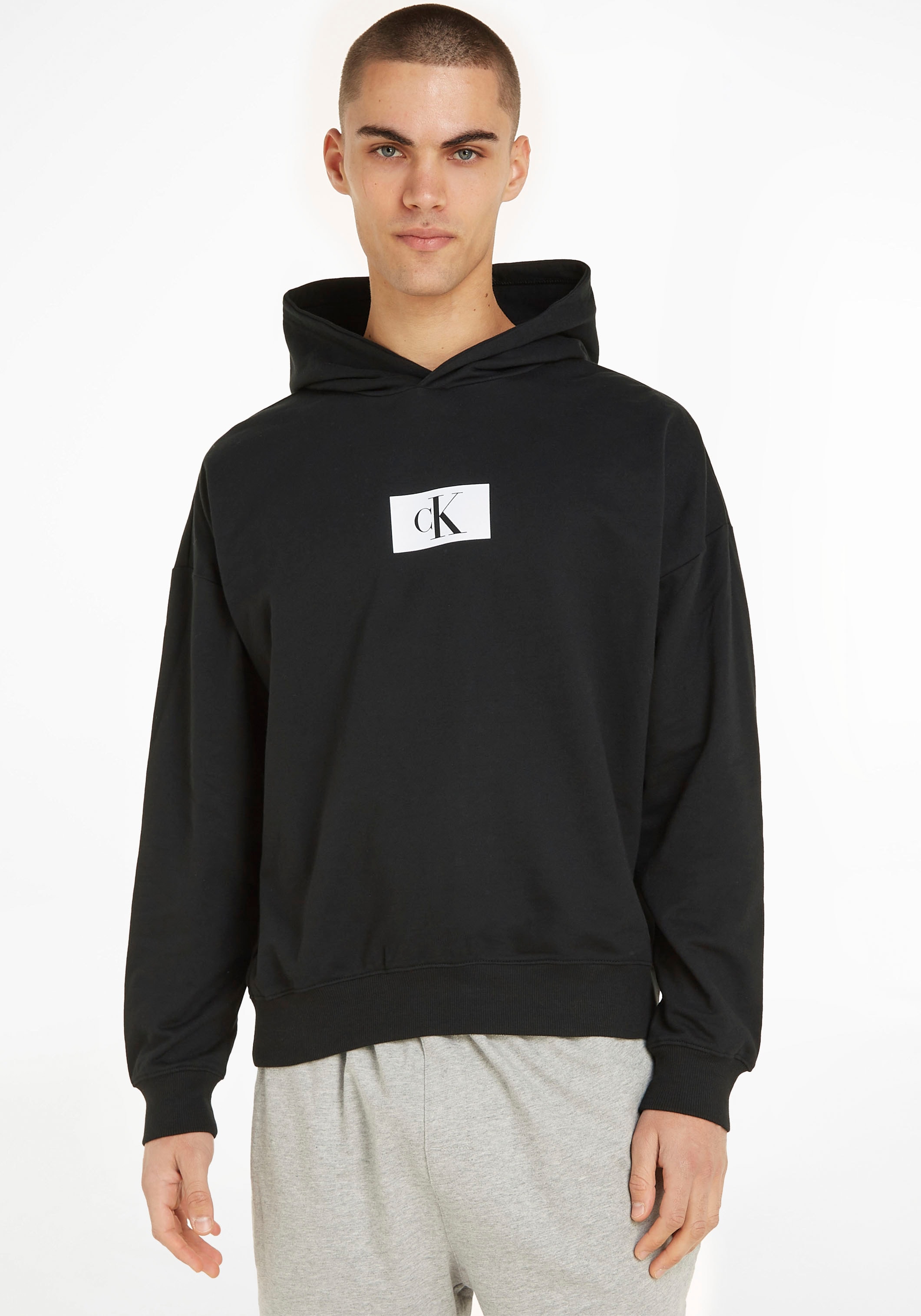 Calvin Klein BAUR kaufen Logodruck | »L/S mit Kapuzensweatshirt Klein Calvin ▷ HOODIE«