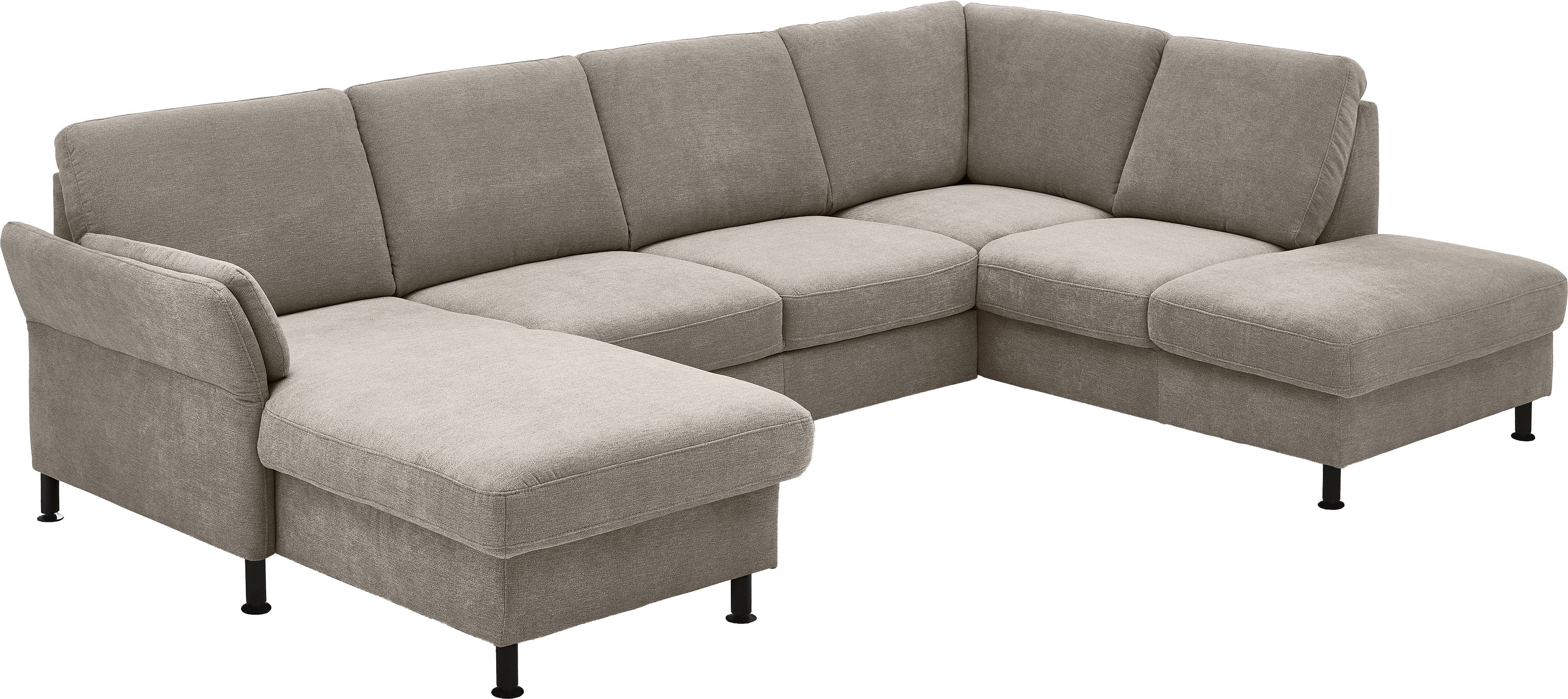 Die PlanBar Wohnlandschaft "ZE-EM18013 U-Form, Breite 305 cm" wahlweise mit Kopfstützen und Liegearmlehne